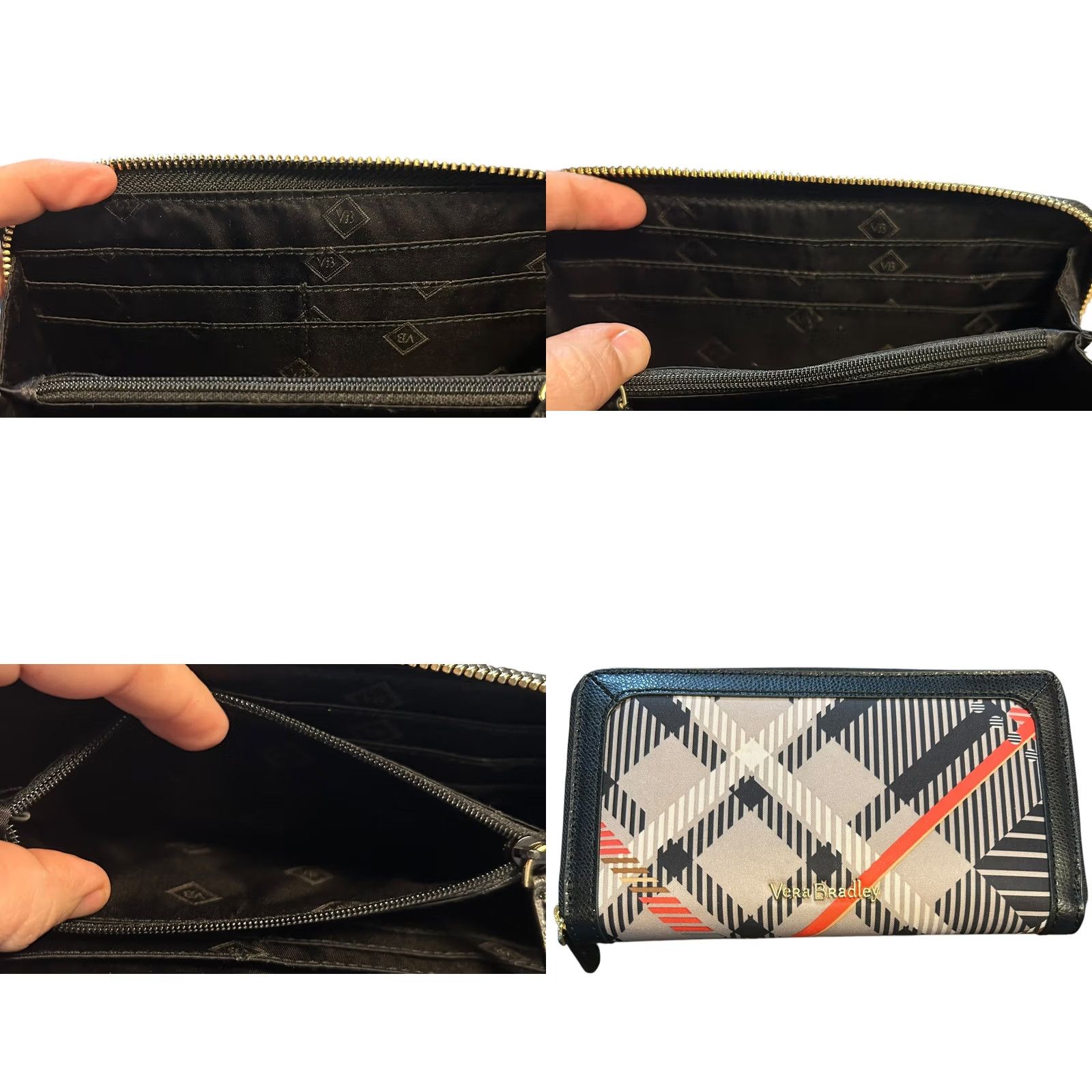 Vera Bradley VERA BRADLEY SOPHIA GEORGIA PLAID LEATHER TRIMMED WALLET POLLY TWILL FABRIC NWOT Wallet Zip-Around RFID Blocking Womens Size ONE SIZE - 9 Thumbnail
