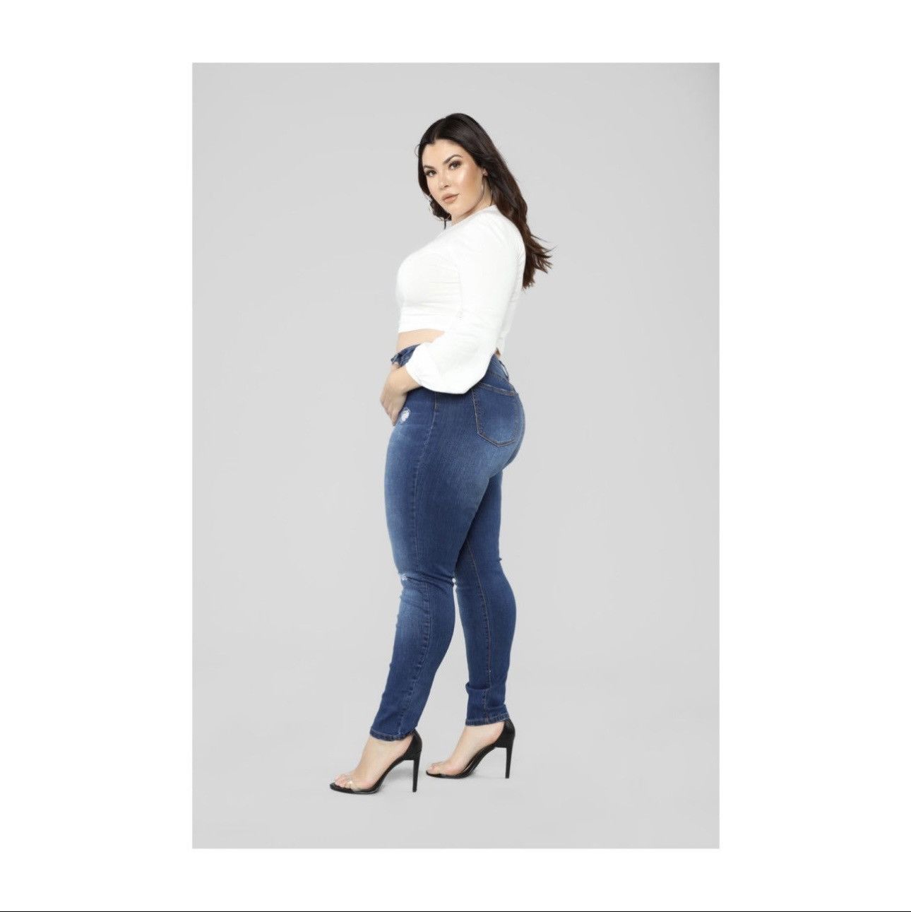 Fashion Nova Fashion Nova Hannah High Rise Jeans Dark Denim 2X Size 40" / US 18 - 7 Thumbnail