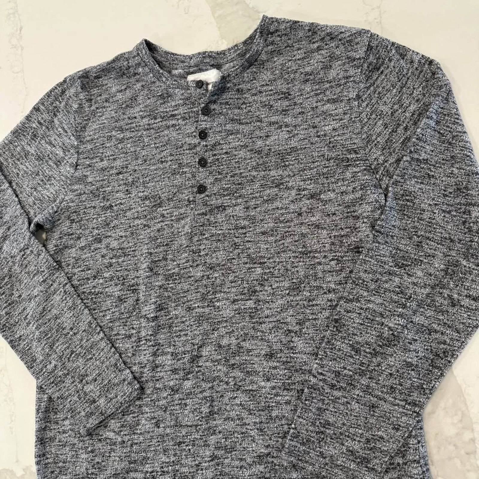 Modern Amusement Modern Amusement Henley Long Sleeve Heather Gray Shirt Men M Size US M / EU 48-50 / 2 - 3 Thumbnail
