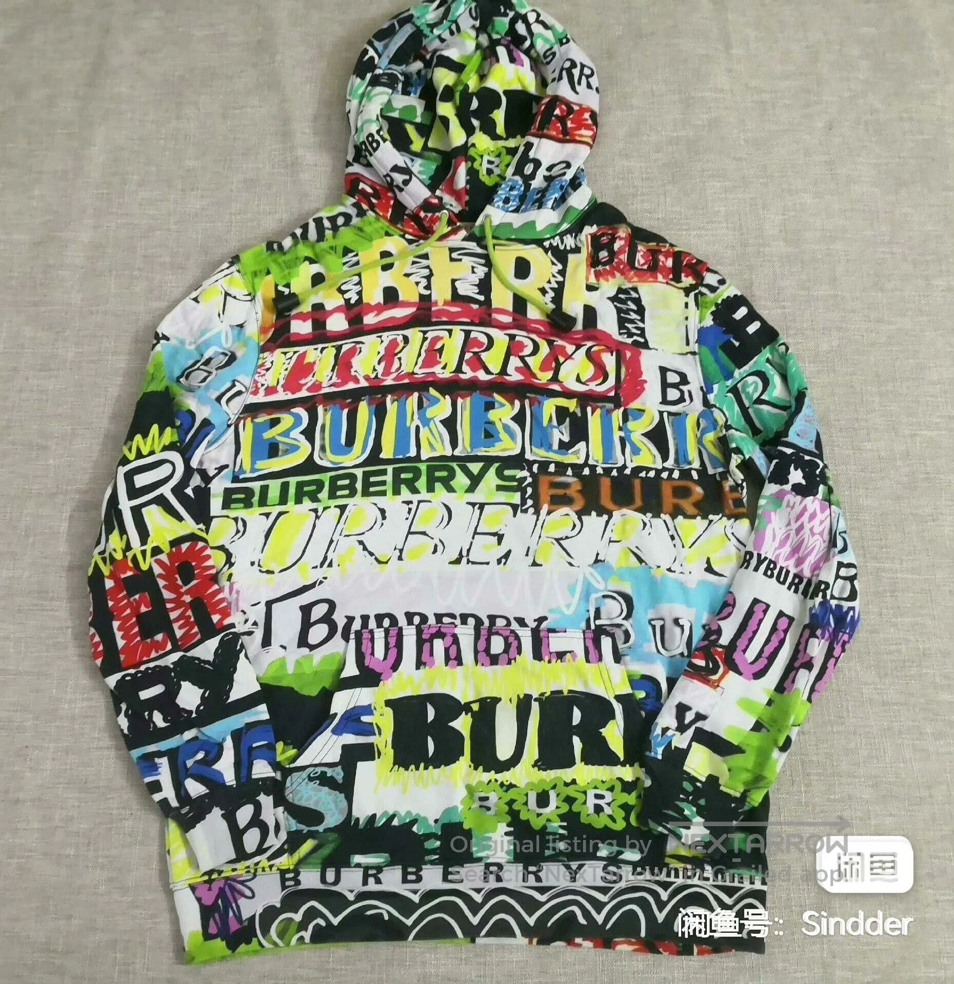 Burberry Burberry Men's Graffiti Print Hoodie. Size US S / EU 44-46 / 1 - 1 Thumbnail