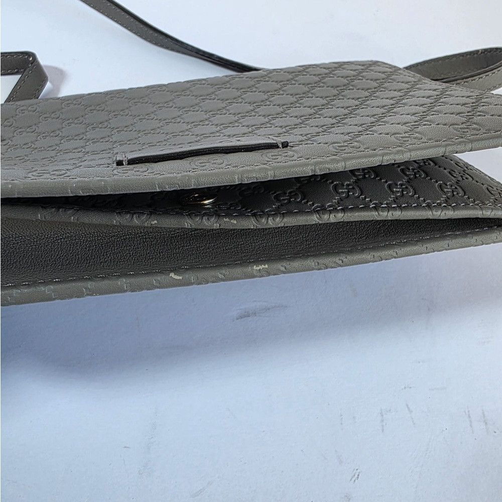 Gucci Gucci Wallet Crossbody Micro GG Grey Size ONE SIZE - 5 Thumbnail