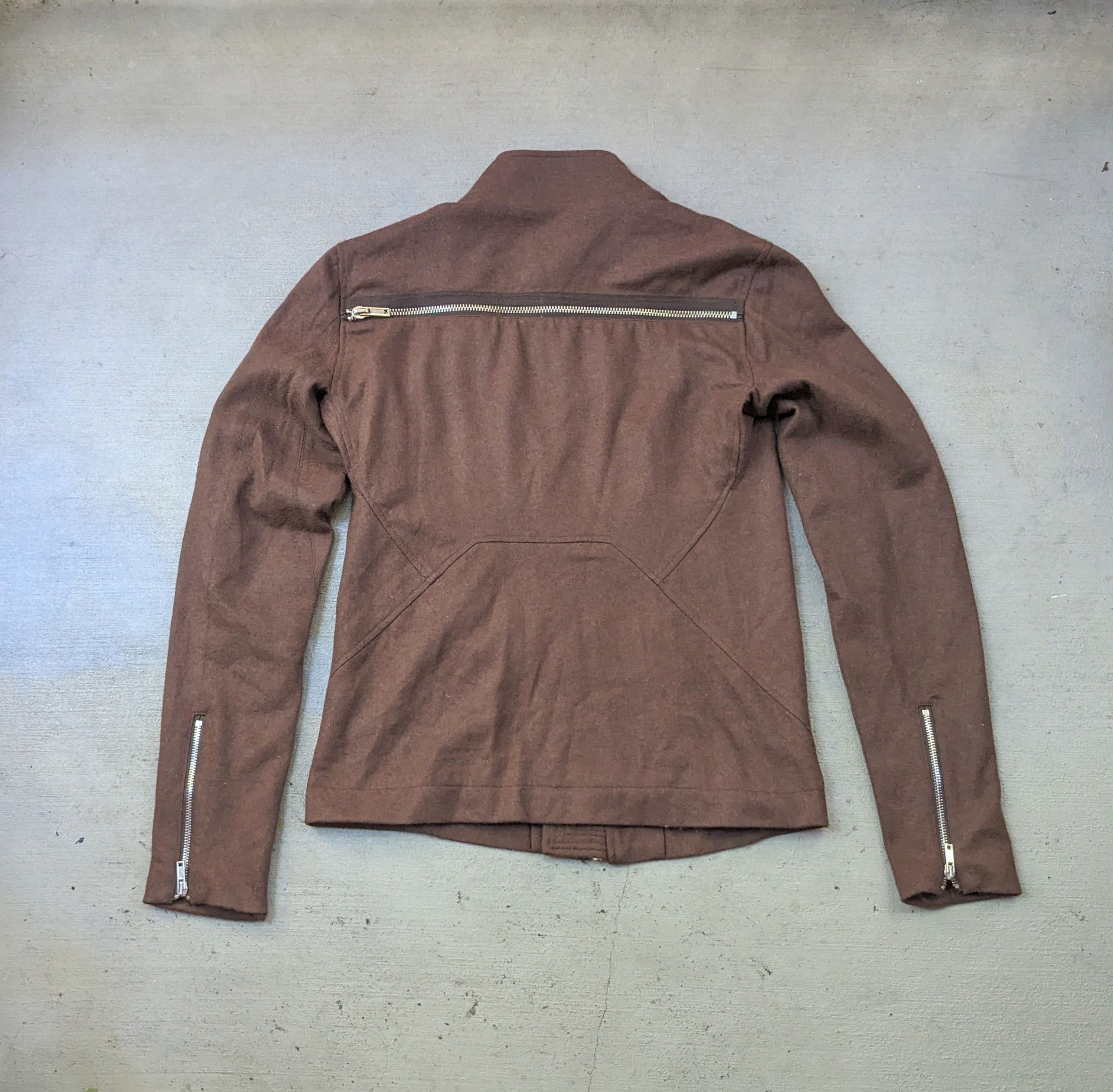 Rick Owens Rick Owens Globa Jacket Wool Medium Zip Up Asymmetrical Zip Size US M / EU 48-50 / 2 - 11 Thumbnail