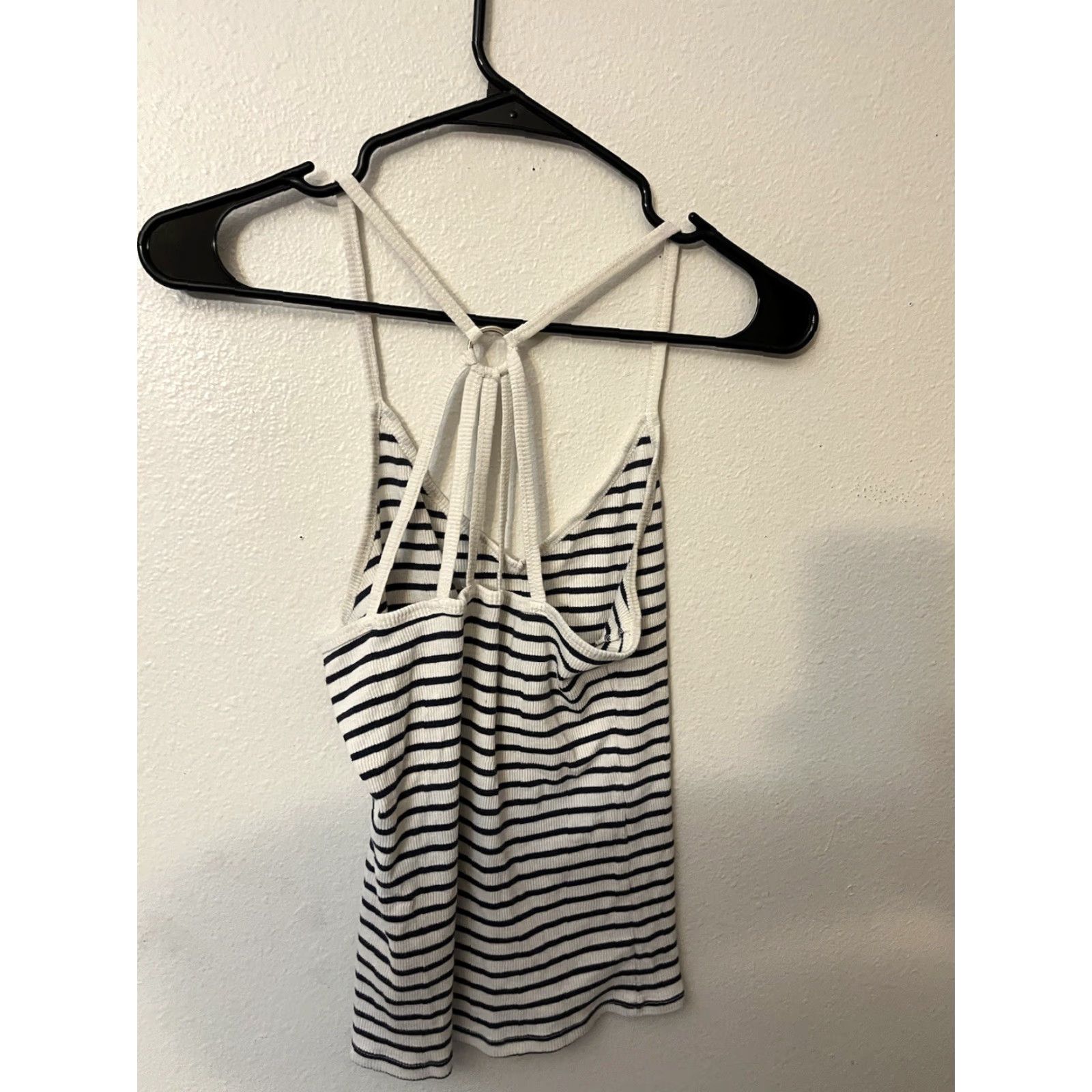 Aeropostale VINTAGE Aeropostale Tank Top Women’s Medium Sleeveless Cropped White Striped Casual Summer Size M / US 6-8 / IT 42-44 - 2 Thumbnail
