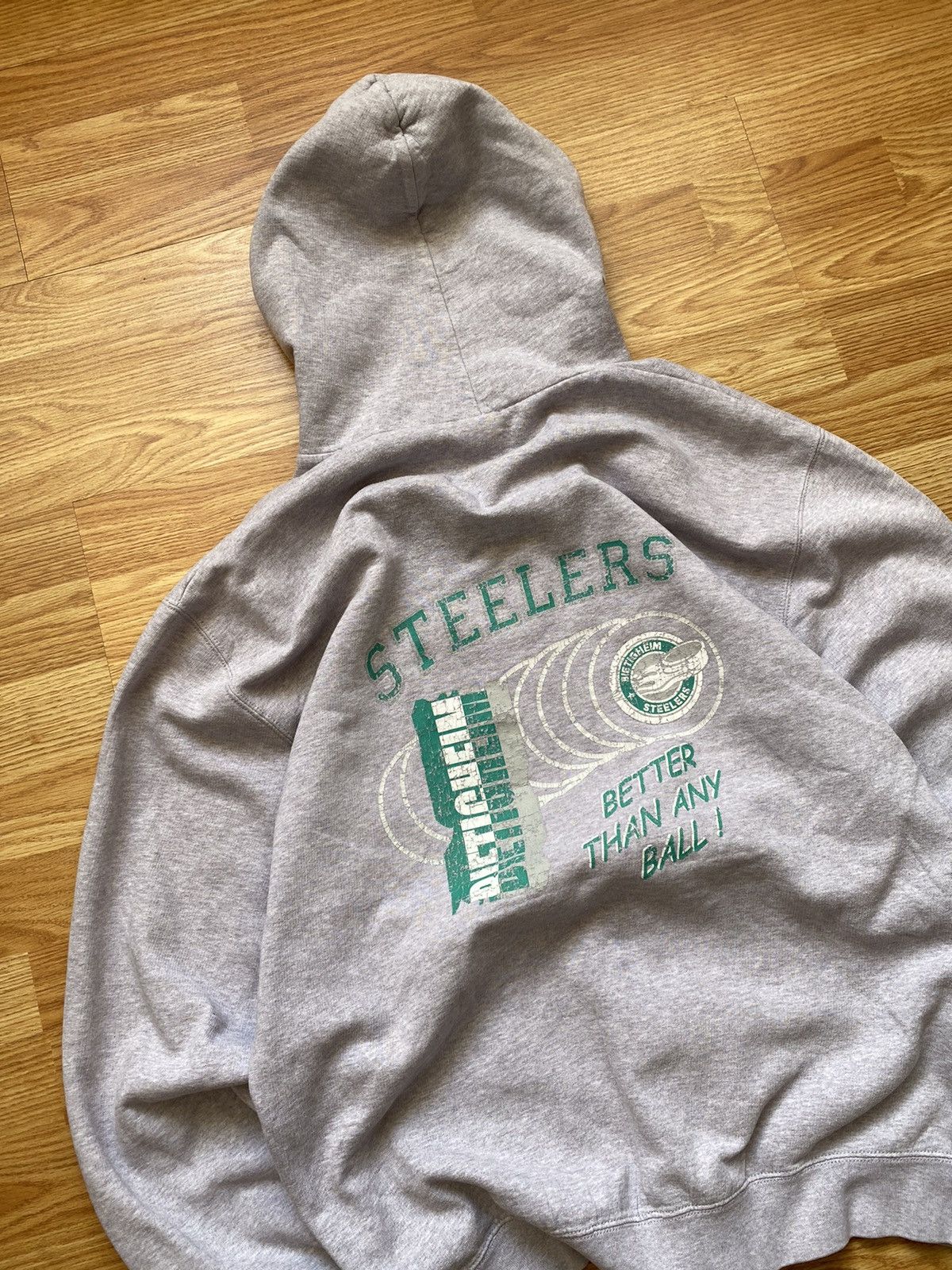 Vintage 90s Steelers Bietigheim Zip Up Boxy Hoodie