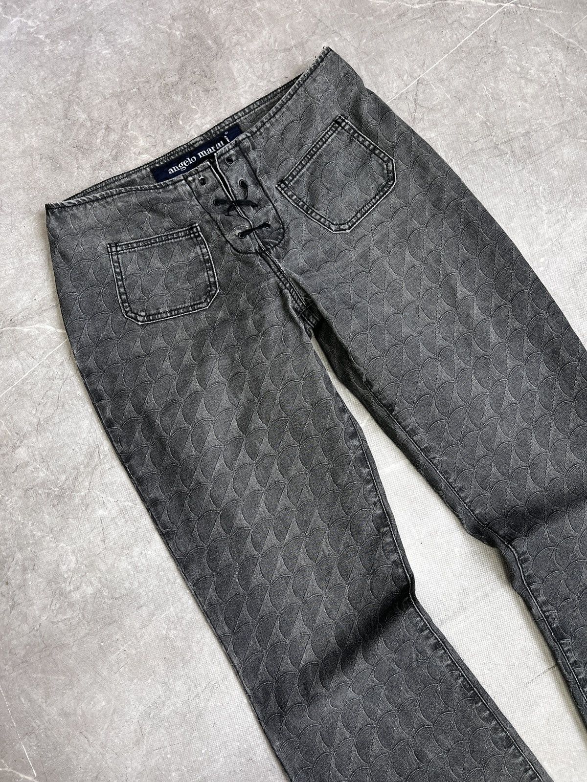 Tornado Mart Rare Japanese flared crazy pattern flared jeans tornado mart Size US 32 / EU 48 - 2 Thumbnail