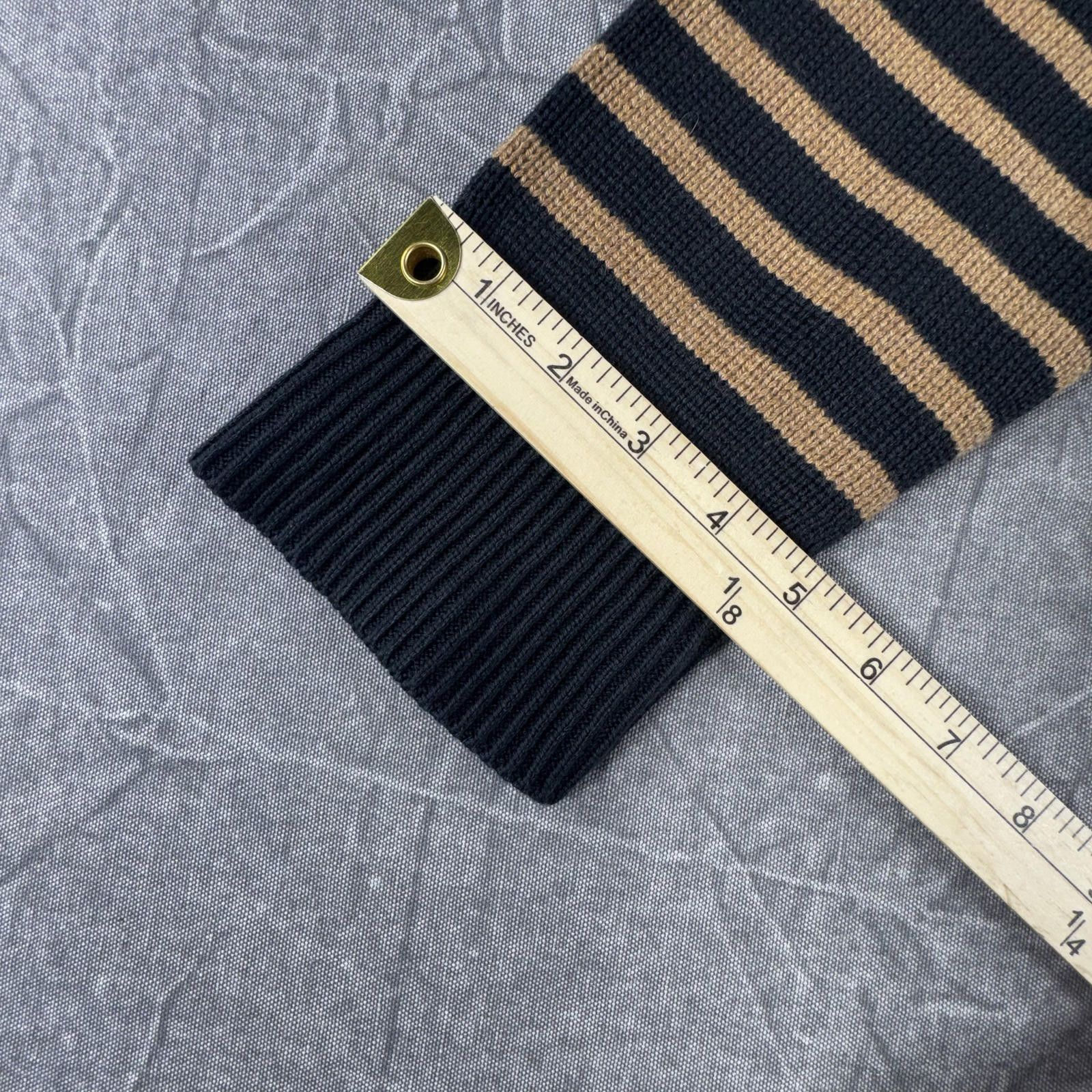 J.Crew J-Crew Sweater Women's S Black Tan Striped 2024 Cotton Size S / US 4 / IT 40 - 7 Thumbnail