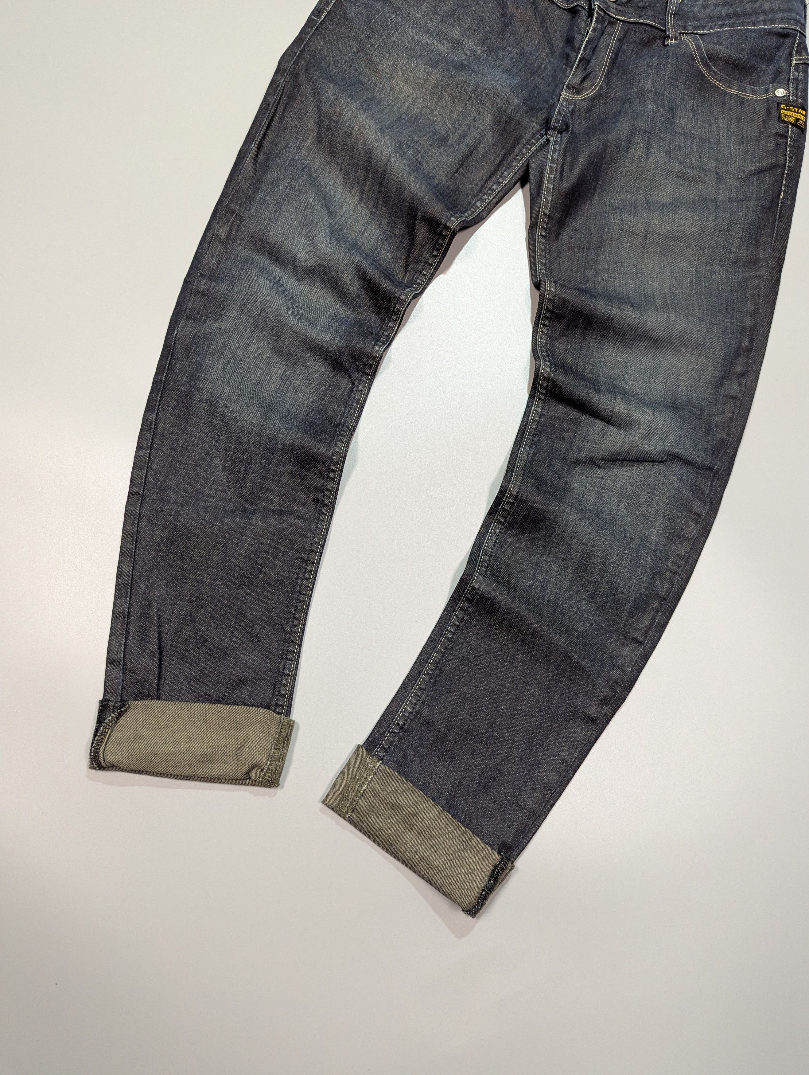 G-Star × Vintage G-Star RAW 3310 Women's Skinny Dark Blue Distressed Jeans Size 32" / US 10 / IT 46 - 2 Thumbnail