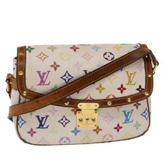 LOUIS VUITTON Monogram Multicolor Sologne Shoulder Bag White M92661 Auth  ar4813A 