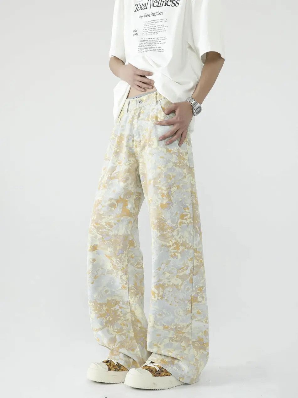 Japanese Brand × Jean Retro micro flared casual printed jeans Size US 32 / EU 48 - 4 Thumbnail