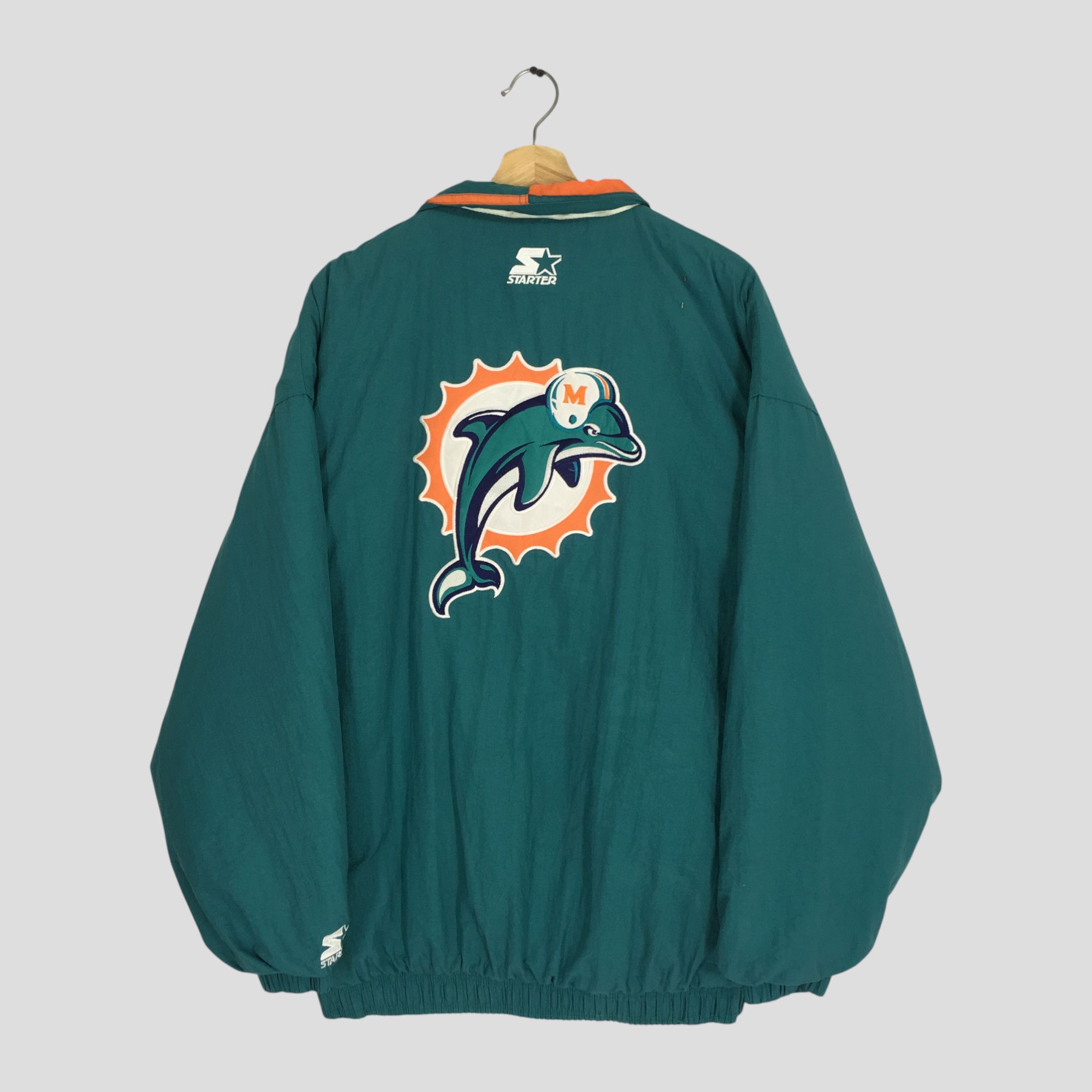 NFL Vintage Starter Miami Dolphins Green Sport Team Jacket Size US L / EU 52-54 / 3 - 1 Thumbnail