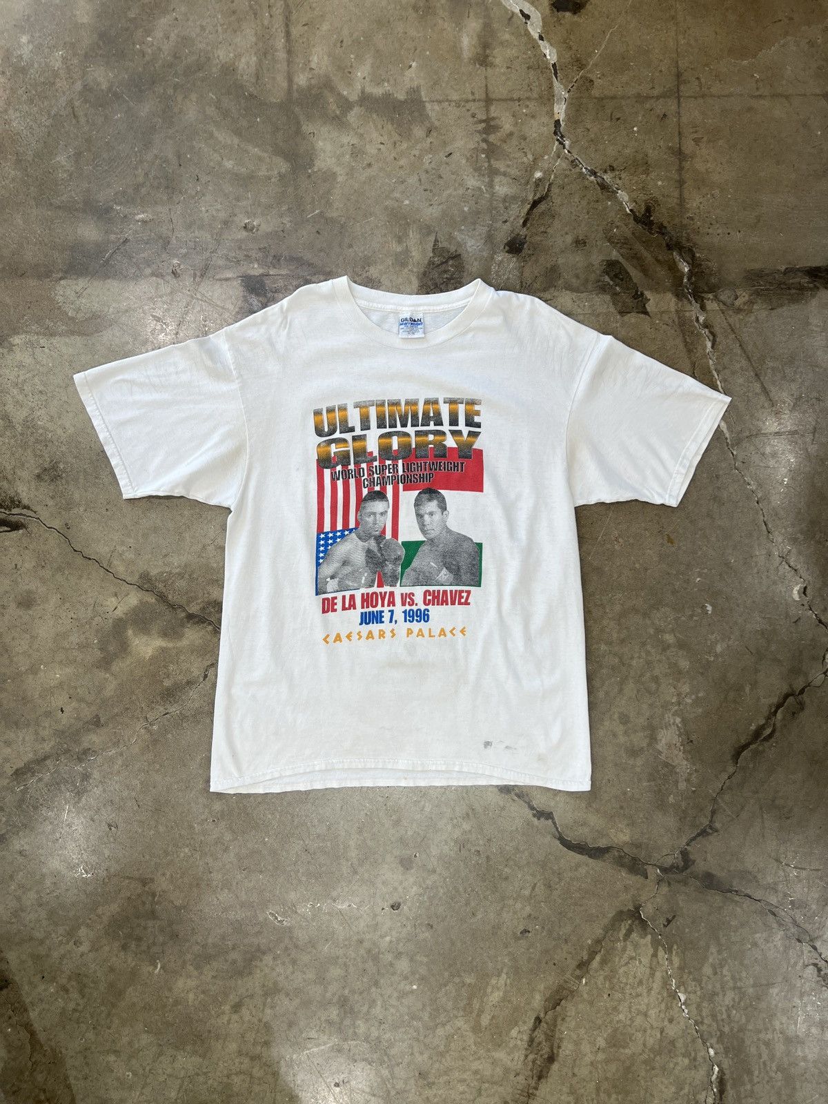 Vintage Vintage 1996 Ultimatge Glory De La Hoya v. Chavez Boxing XL Size US XL / EU 56 / 4 - 2 Thumbnail