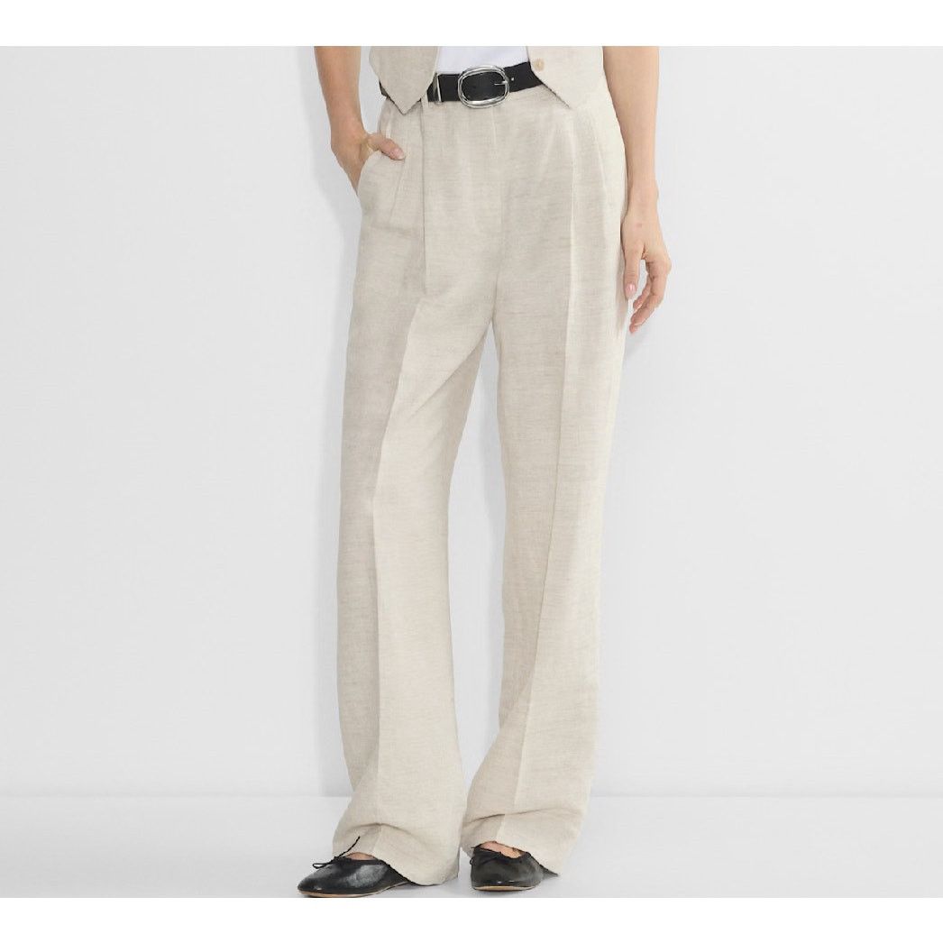 Aritzia New Aritzia Wilfred The Effortless Pant Linen in Natural 2 Size 26" / US 2 / IT 38 - 1 Thumbnail