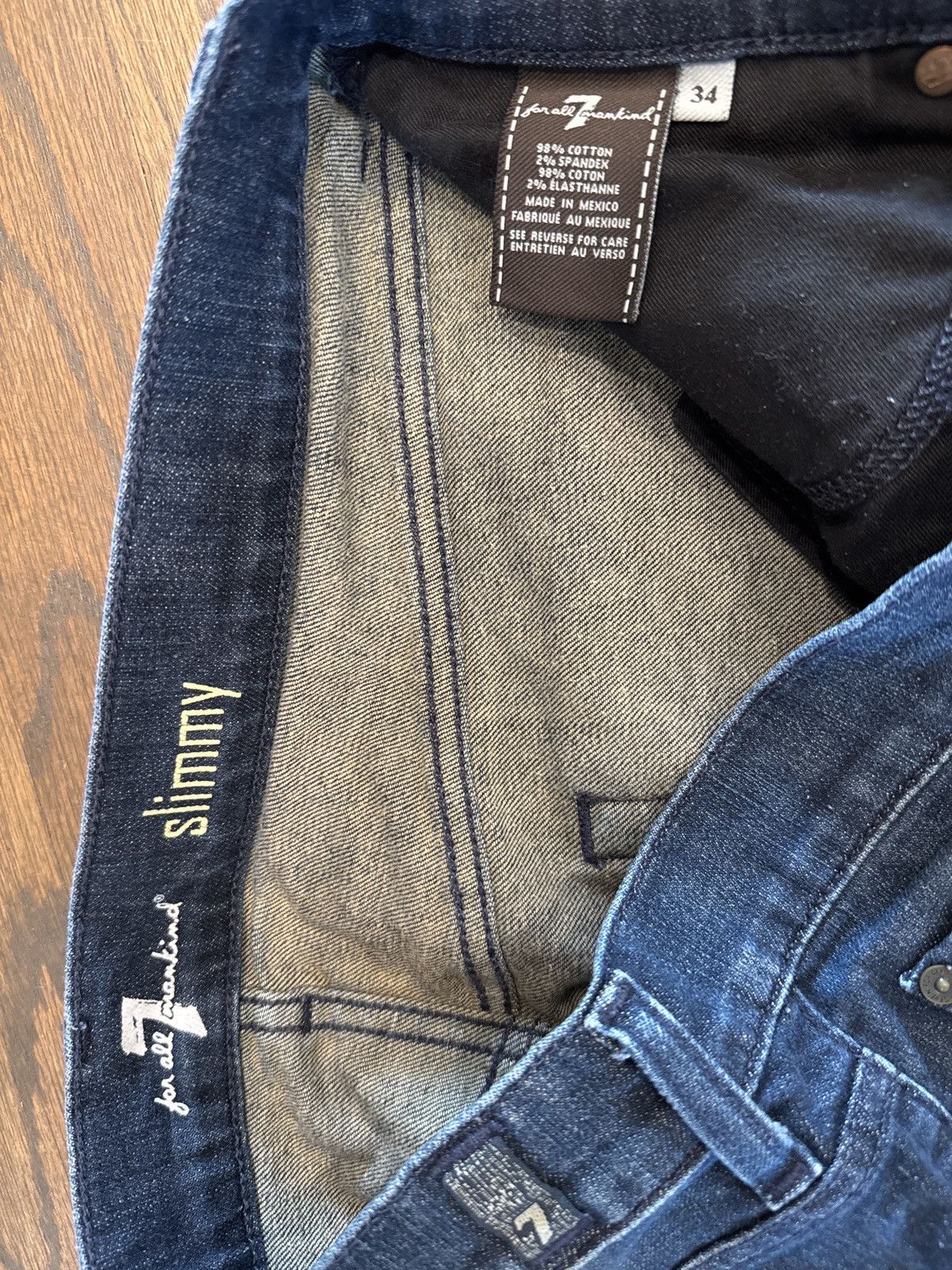7 For All Mankind 7 for All Mankind Slimmy Jeans Size US 34 / EU 50 - 4 Thumbnail