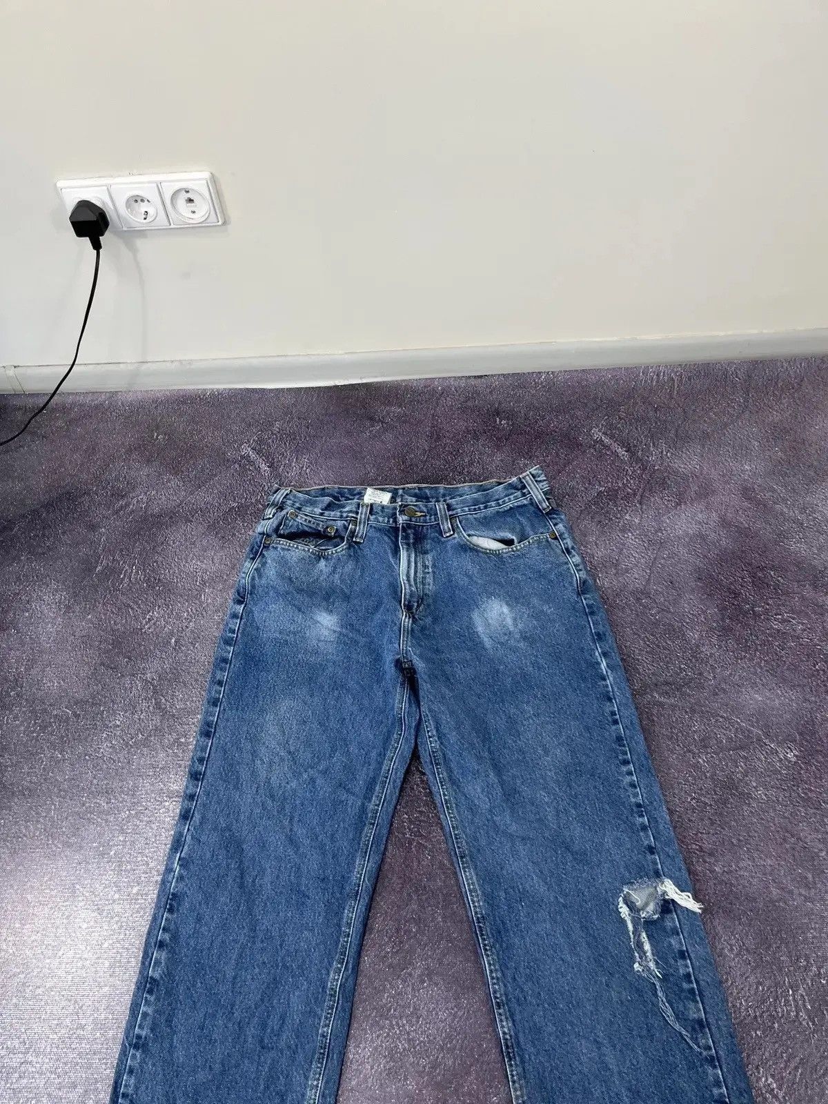 Carhartt Vintage 90s Carhartt Blue Work Denim Hype Baggy Jeans Size US 36 / EU 52 - 8 Thumbnail