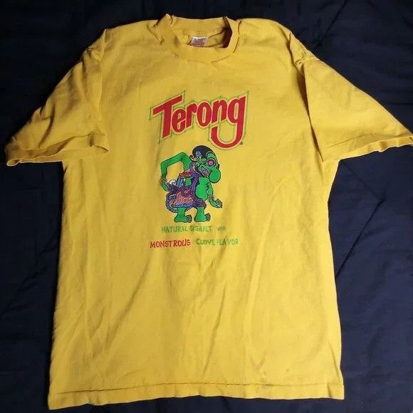 Fruit Of The Loom Vintage Terong Natural Clove Sigaret Tobacco T-Shirt Size US L / EU 52-54 / 3 - 2 Thumbnail