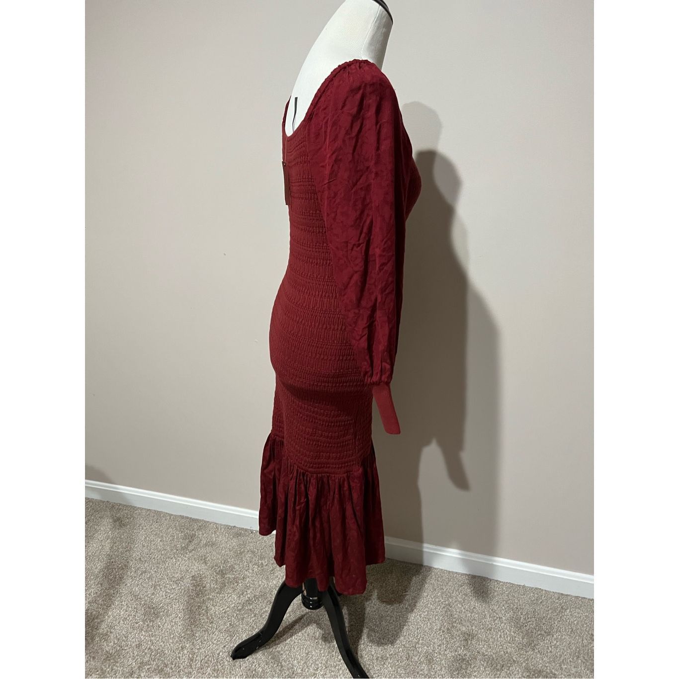 Anthropologie NWT burgundy dress size XS