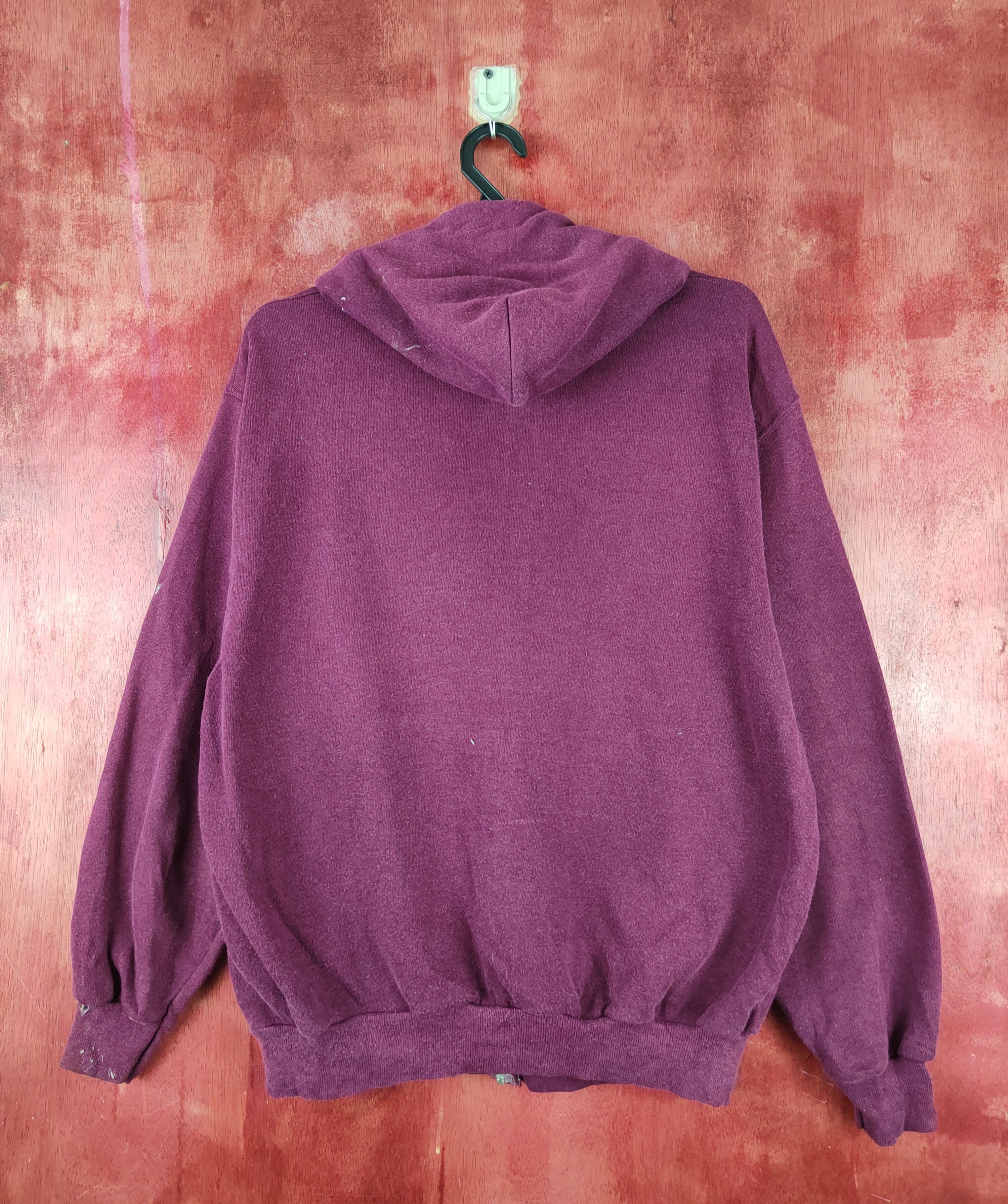 Hanes Hanes made in usa vintage Dark Purple Hoodie Sweaters #S2399 Size US L / EU 52-54 / 3 - 7 Thumbnail