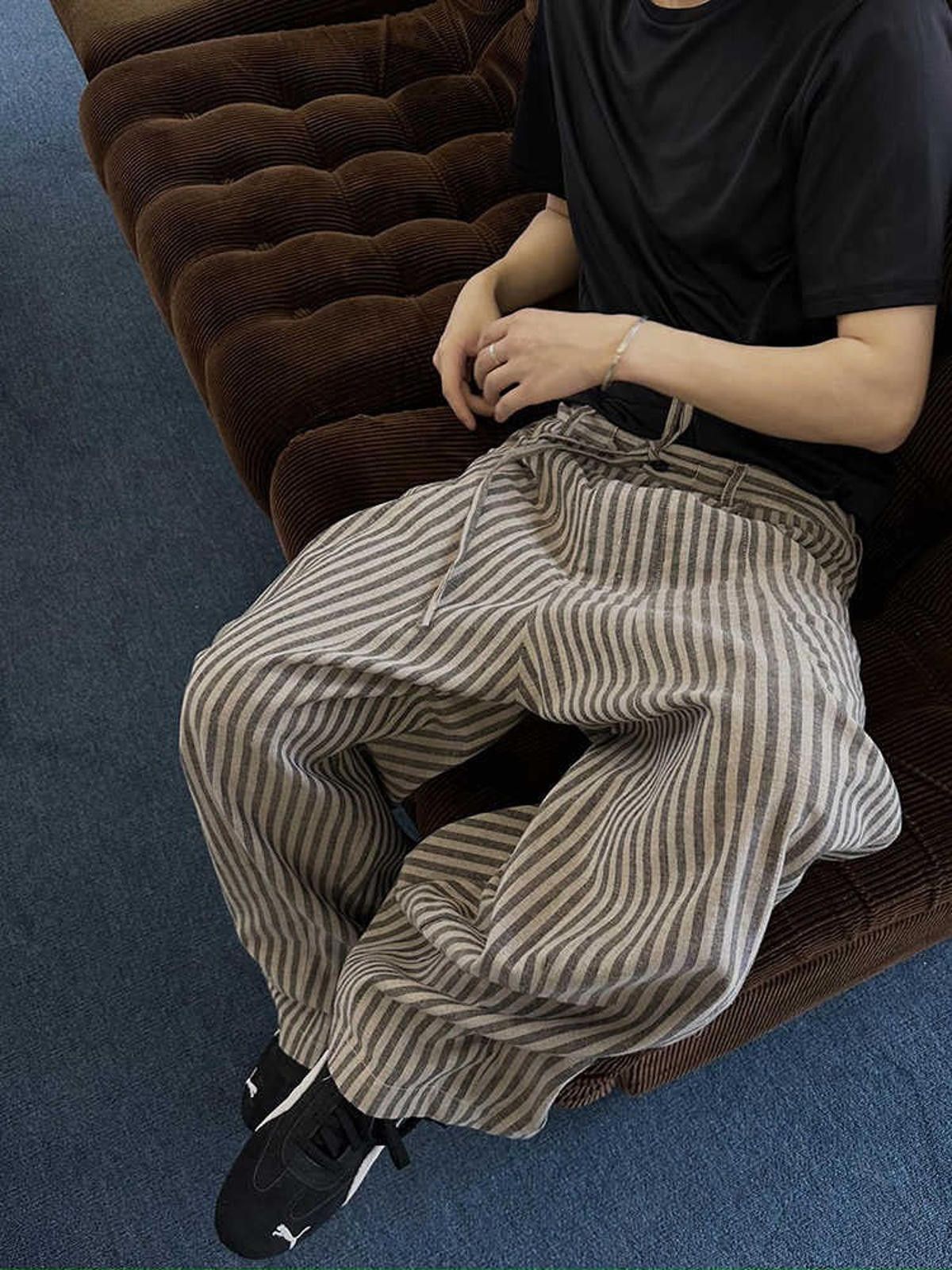 Other Striped Loose Baggy Wide-Leg Pants / Trousers Size US 32 / EU 48 - 2 Thumbnail