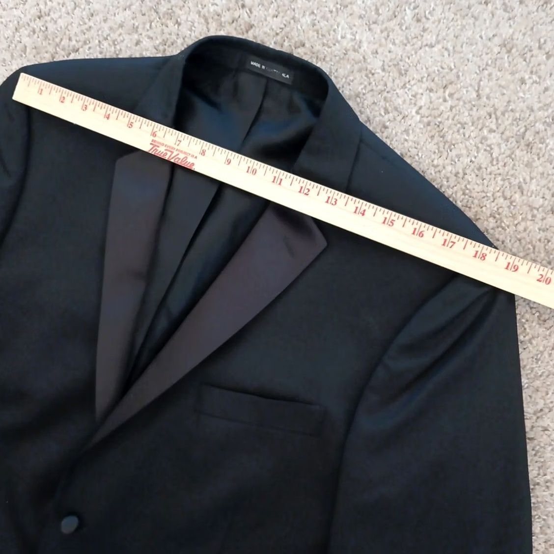 Ike Behar Ike Behar Tuxedo Shirt Mens 42 Black Wool Two Button Double Vent Size 42R - 2 Thumbnail