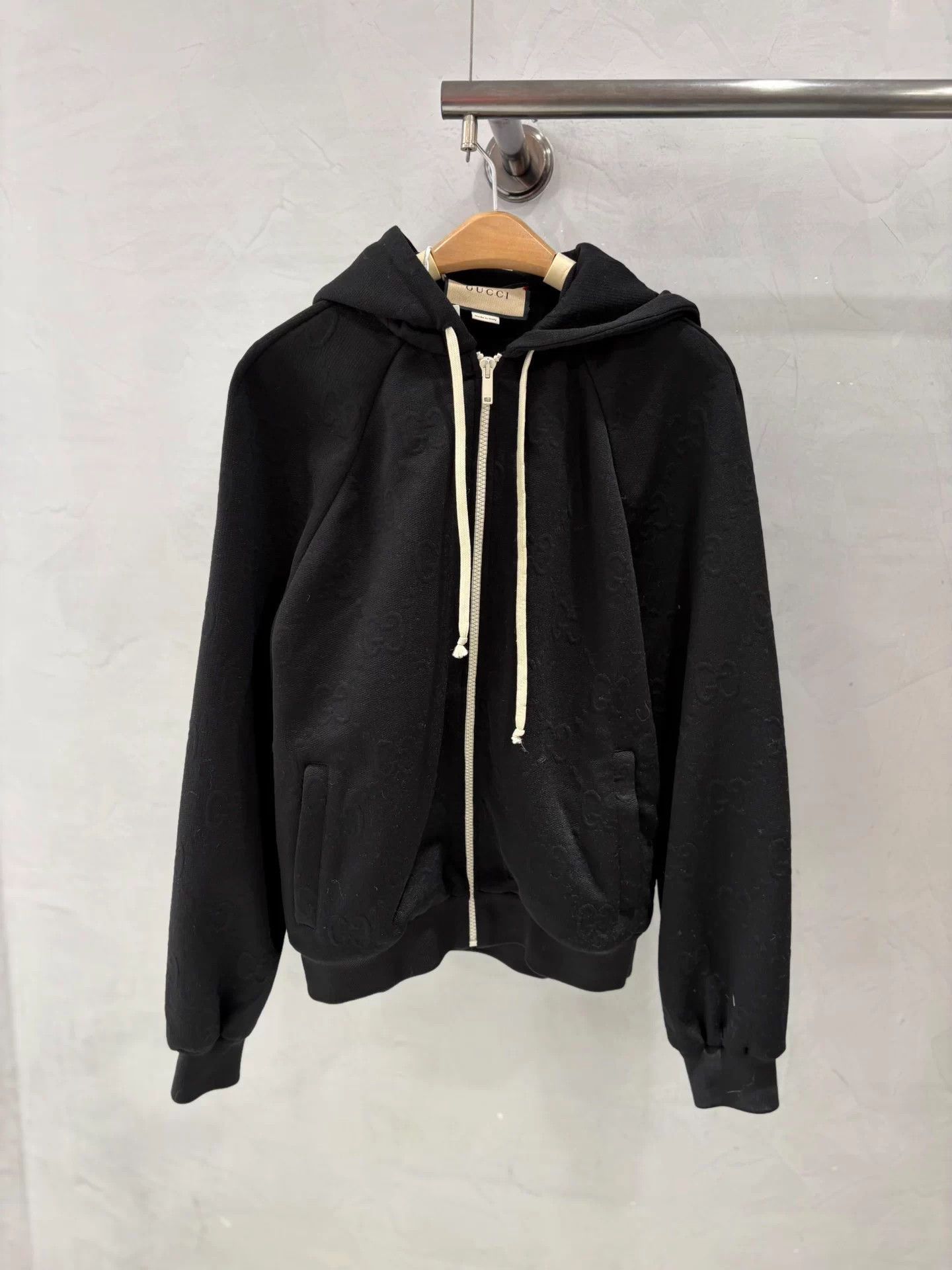 Gucci Black Zip-Up Hoodie with Drawstrings Size US S / EU 44-46 / 1 - 1 Thumbnail