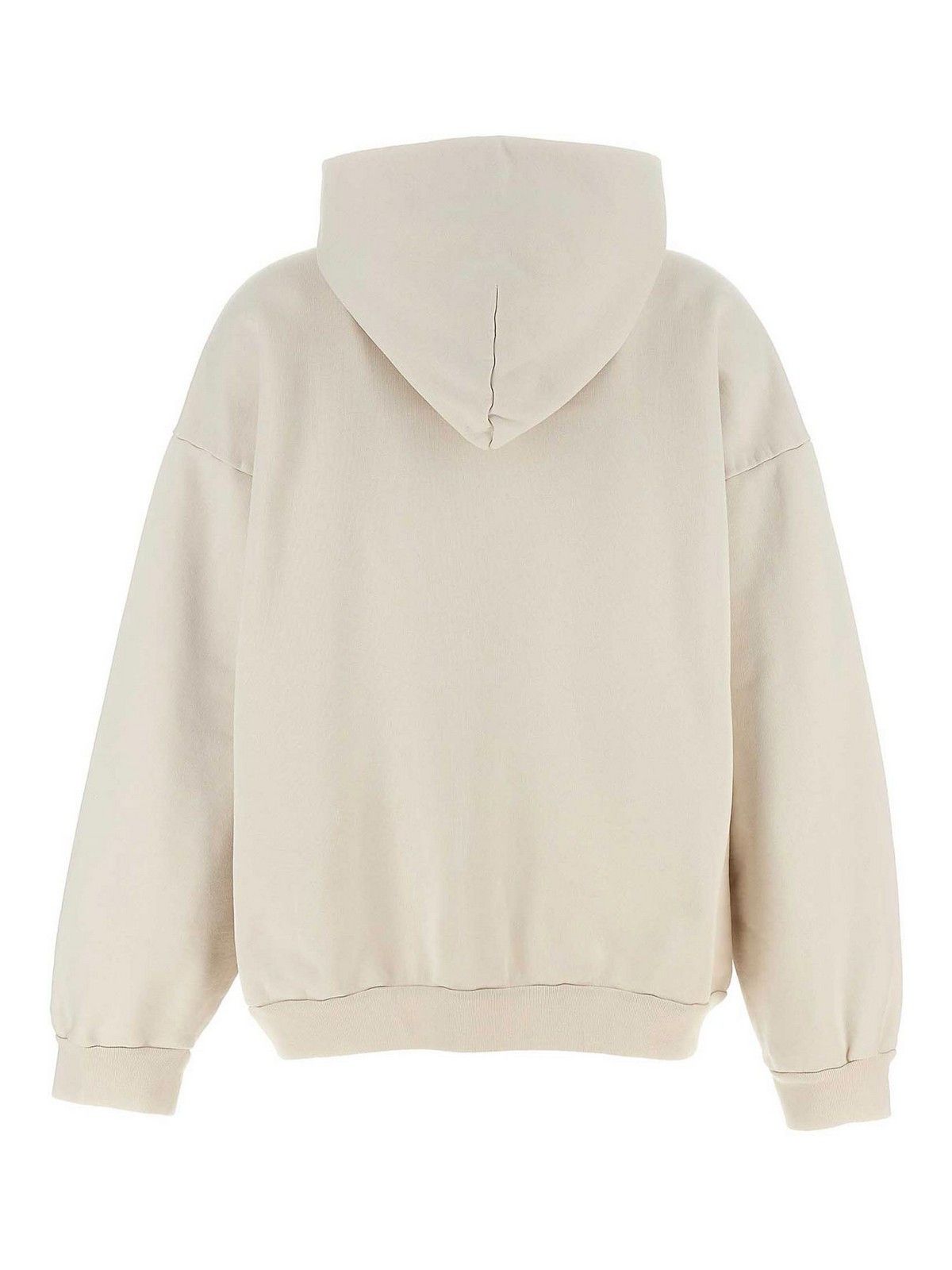 Balenciaga o1srvl11e0526 Medium Fit Hoodie in Ecru Size S / US 4 / IT 40 - 2 Thumbnail