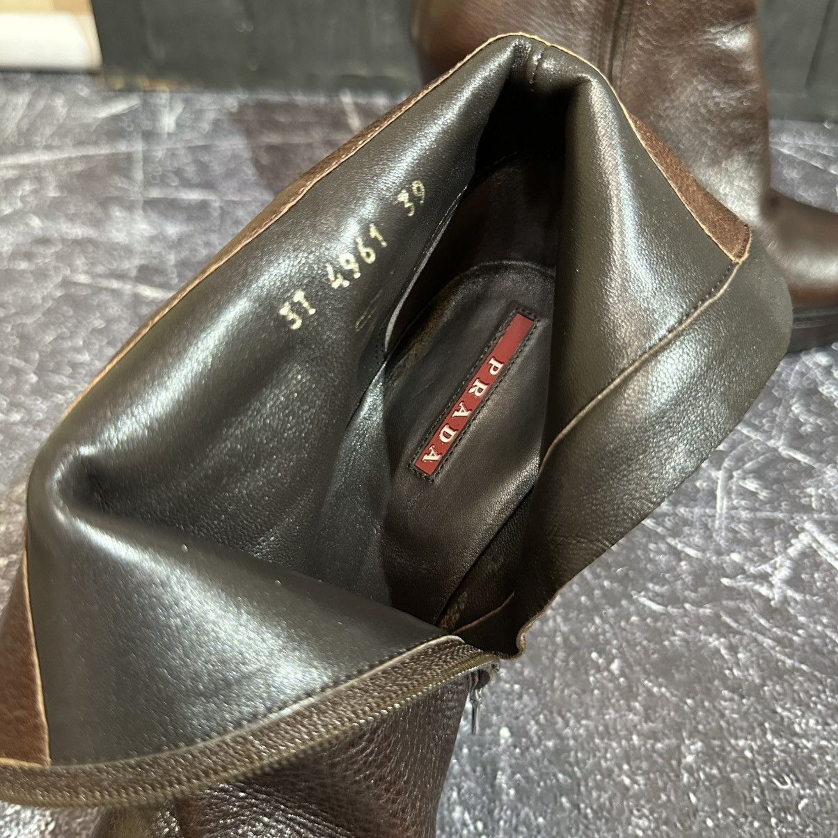 Prada PRADA women’s Leather Ankle Boots Size 39 Size US 9 / IT 39 - 24 Thumbnail