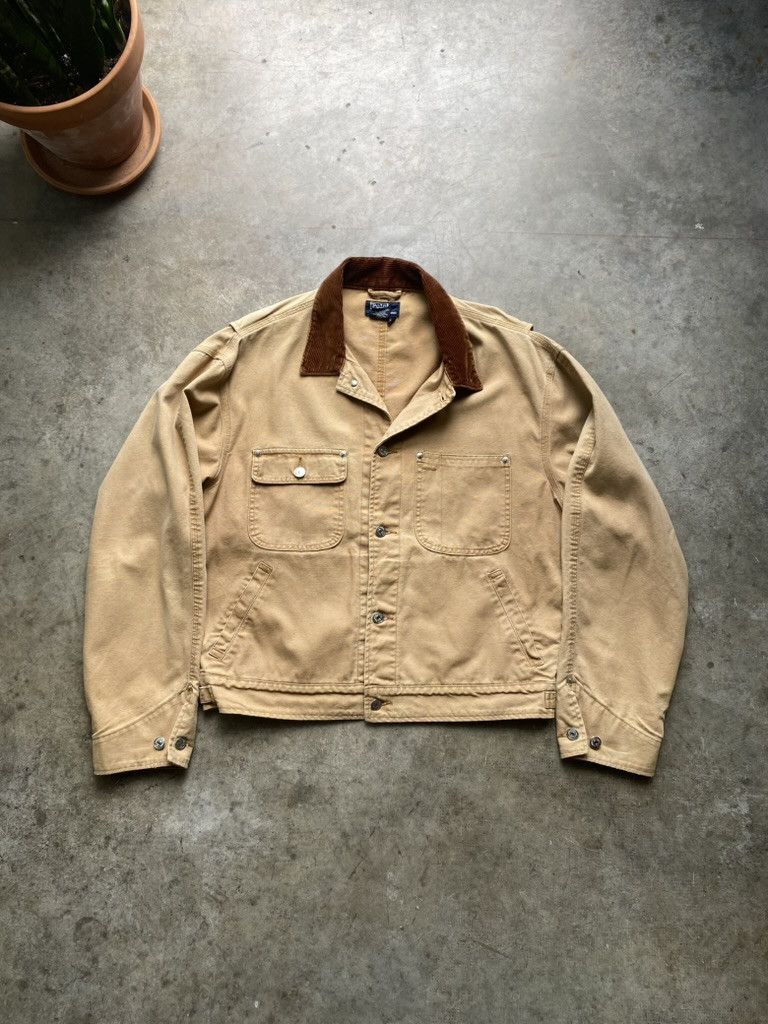 Polo Ralph Lauren Vintage Corduroy Collar Workwear Jacket Size US M / EU 48-50 / 2 - 1 Thumbnail