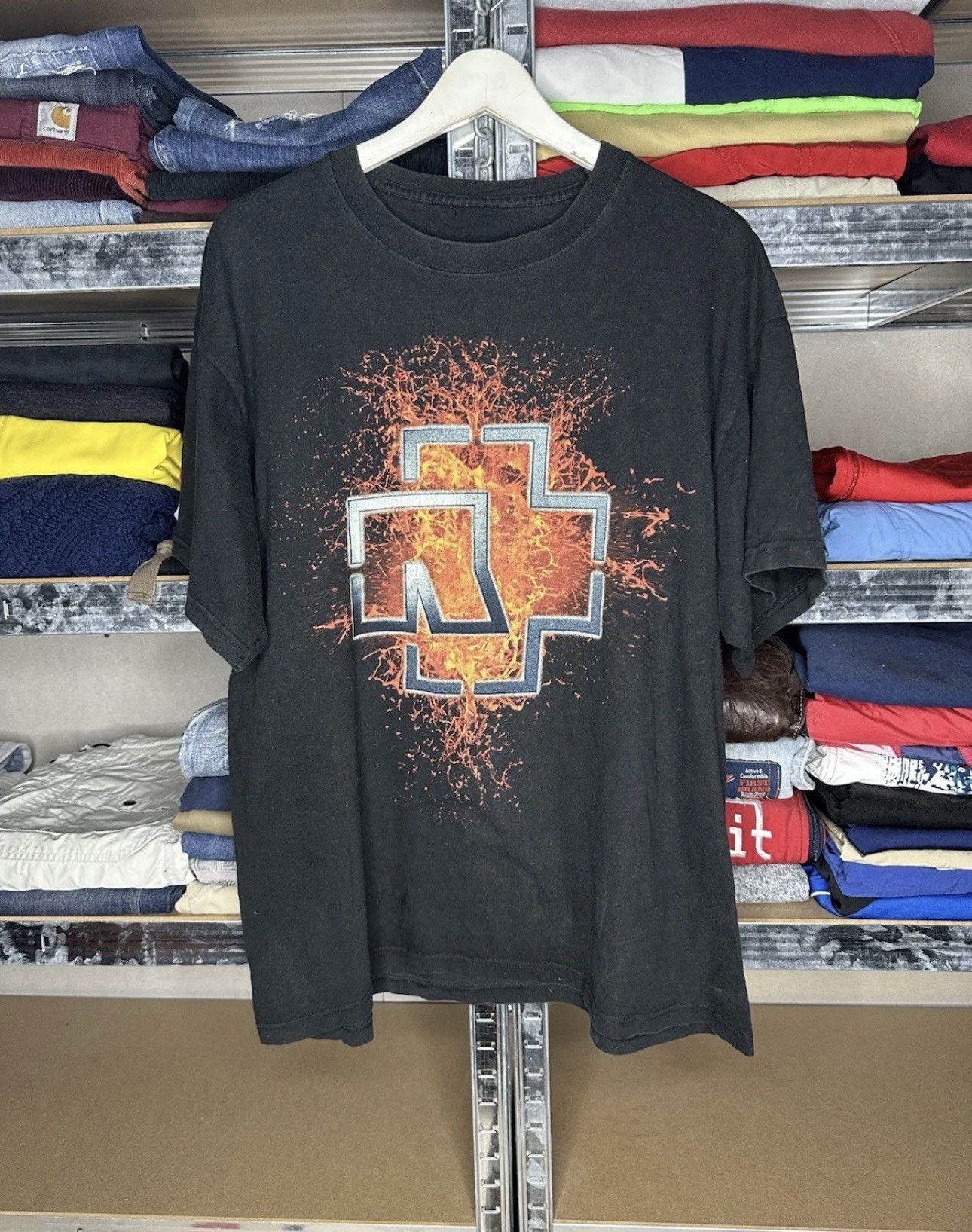 Other Vintage Rammstein Die Sonne Burn Over Print Shirt Band Tee Size US XL / EU 56 / 4 - 1 Thumbnail