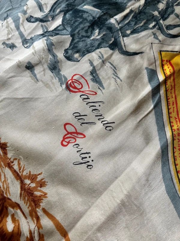 Other Vintage 1980’s Spain Silk Scarf Camino de la Plaza Size ONE SIZE - 11 Thumbnail