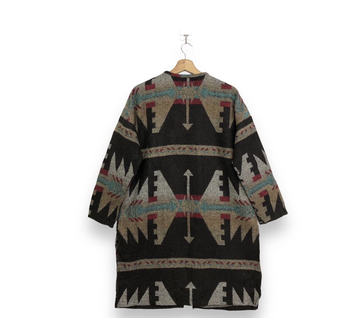 Japanese Brand × Smartwool Sureve Navajo Rug Blanket Wool Wrap Coat Jacket Size US L / EU 52-54 / 3 - 2 Thumbnail