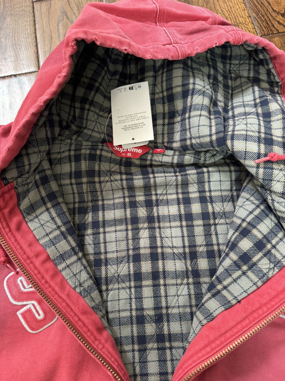 Supreme Supreme Reflective Arc Denim Work Jacket Red Size US XL / EU 56 / 4 - 3 Thumbnail