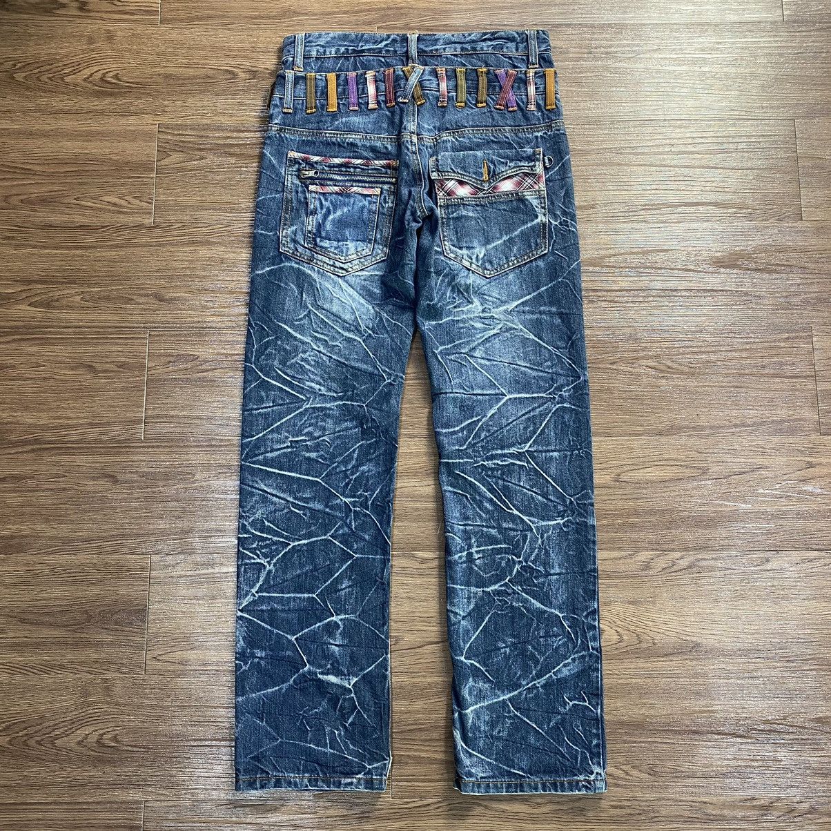 Hysteric Glamour Double Waist Nylaus Thunder Wiskeres Distressed Jeans Size US 30 / EU 46 - 2 Thumbnail