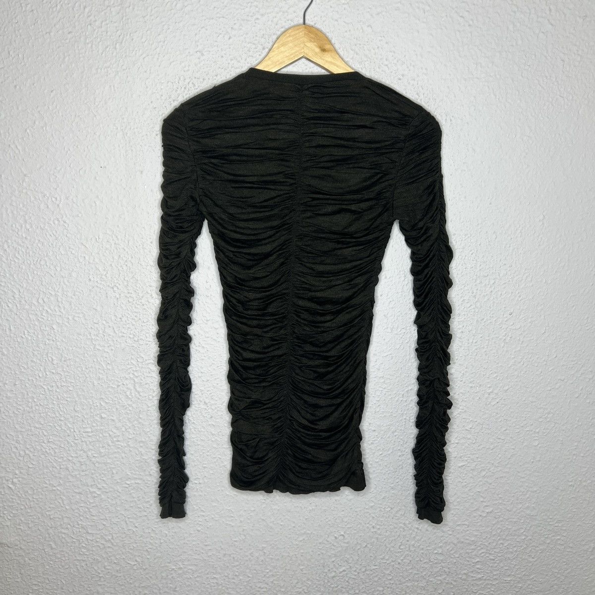 Burberry × Burberry Prorsum × Designer Burberry Prorsum Blouse Longsleeve Draping Wool Silk Size S / US 4 / IT 40 - 6 Thumbnail
