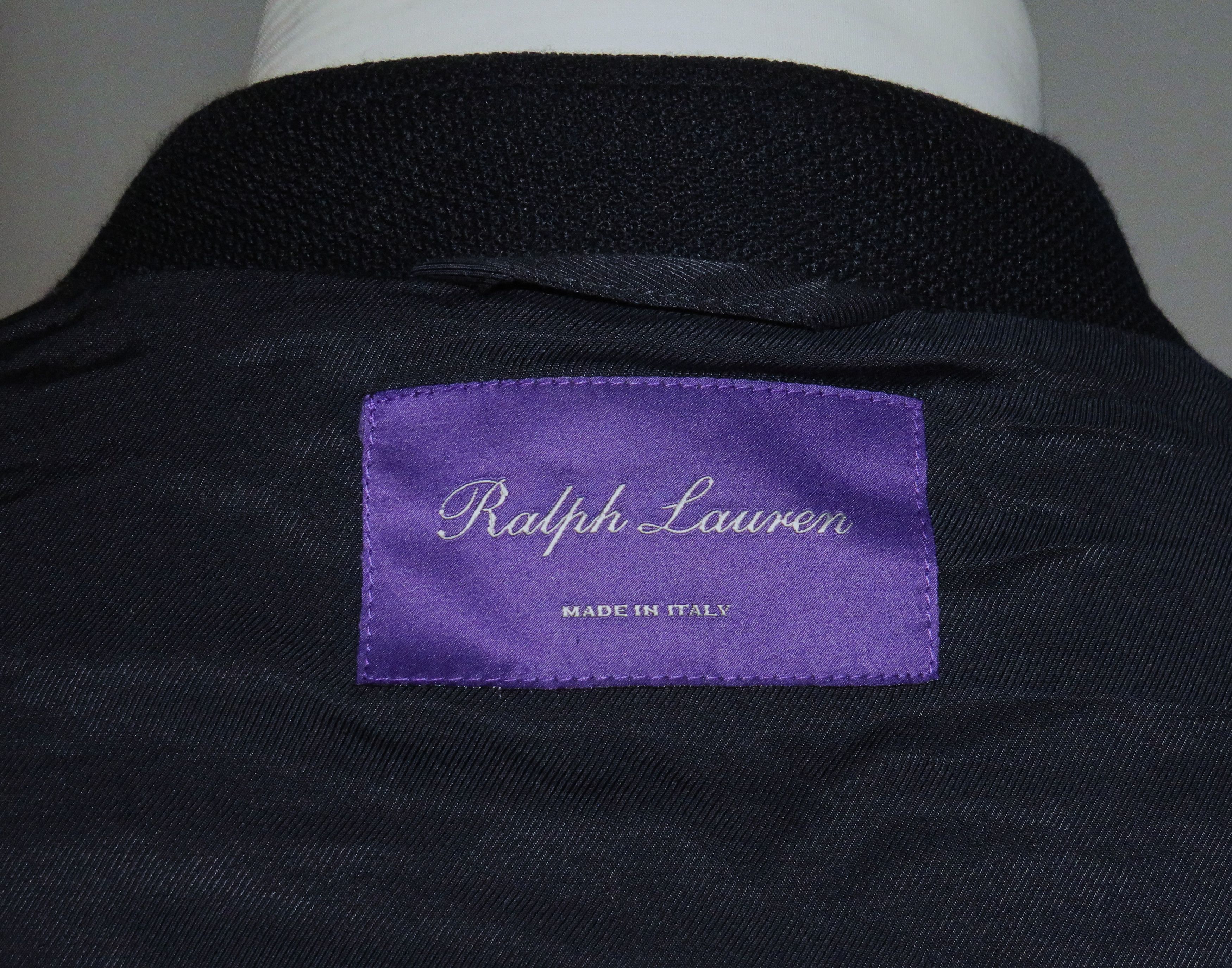 Ralph Lauren Purple Label Hand Tailored Wool Blend Navy Blue Jacket XL Size US XL / EU 56 / 4 - 15 Thumbnail
