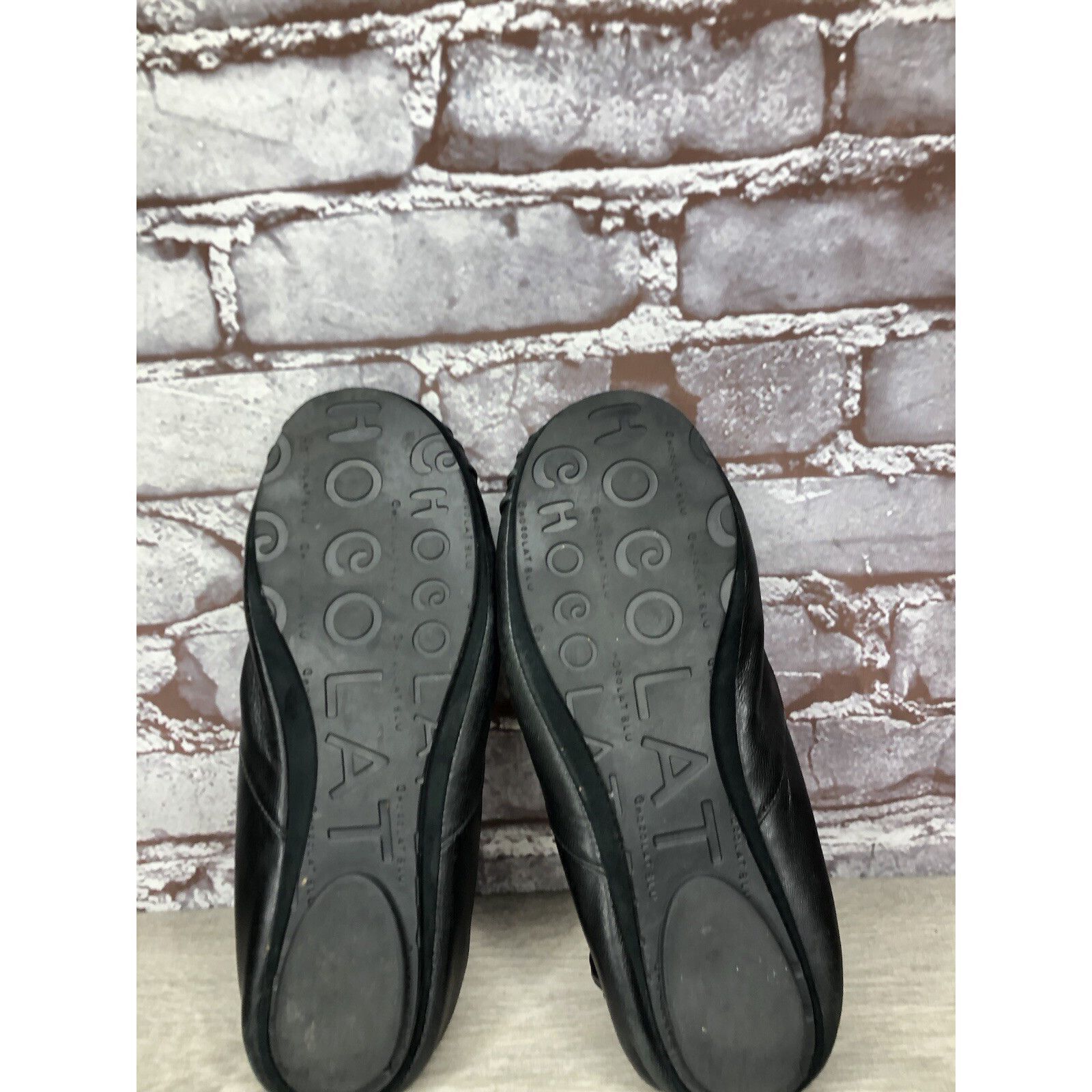 Chocolate Chocolate Blu CAM2 Black Pleated Leather Ballet Flats Shoes Size US 8 / IT 38 - 11 Thumbnail