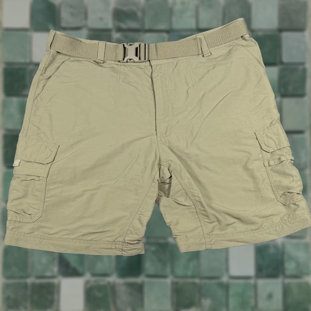 Vintage Cabela's Mens Cargo Shorts 38 Khaki Nylon Outdoor Hiking Belted Pockets Fishing Size US 38 / EU 54 - 1 Thumbnail