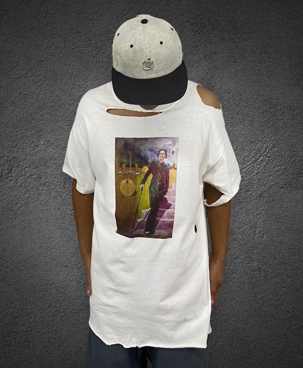 If Six Was Nine Crazy Thrash Tee Shirt Distressed Photoprint Potrait Size US M / EU 48-50 / 2 - 8 Thumbnail