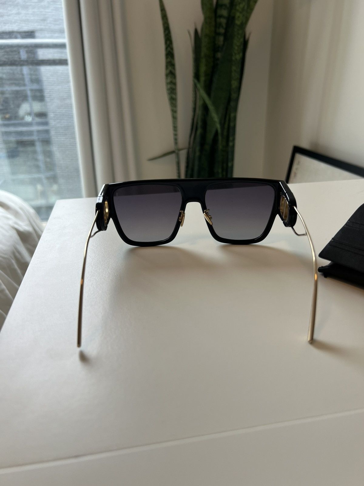 Dior Dior 30Montaigne S3U Sunglasses (Black/Gold) Size ONE SIZE - 4 Thumbnail