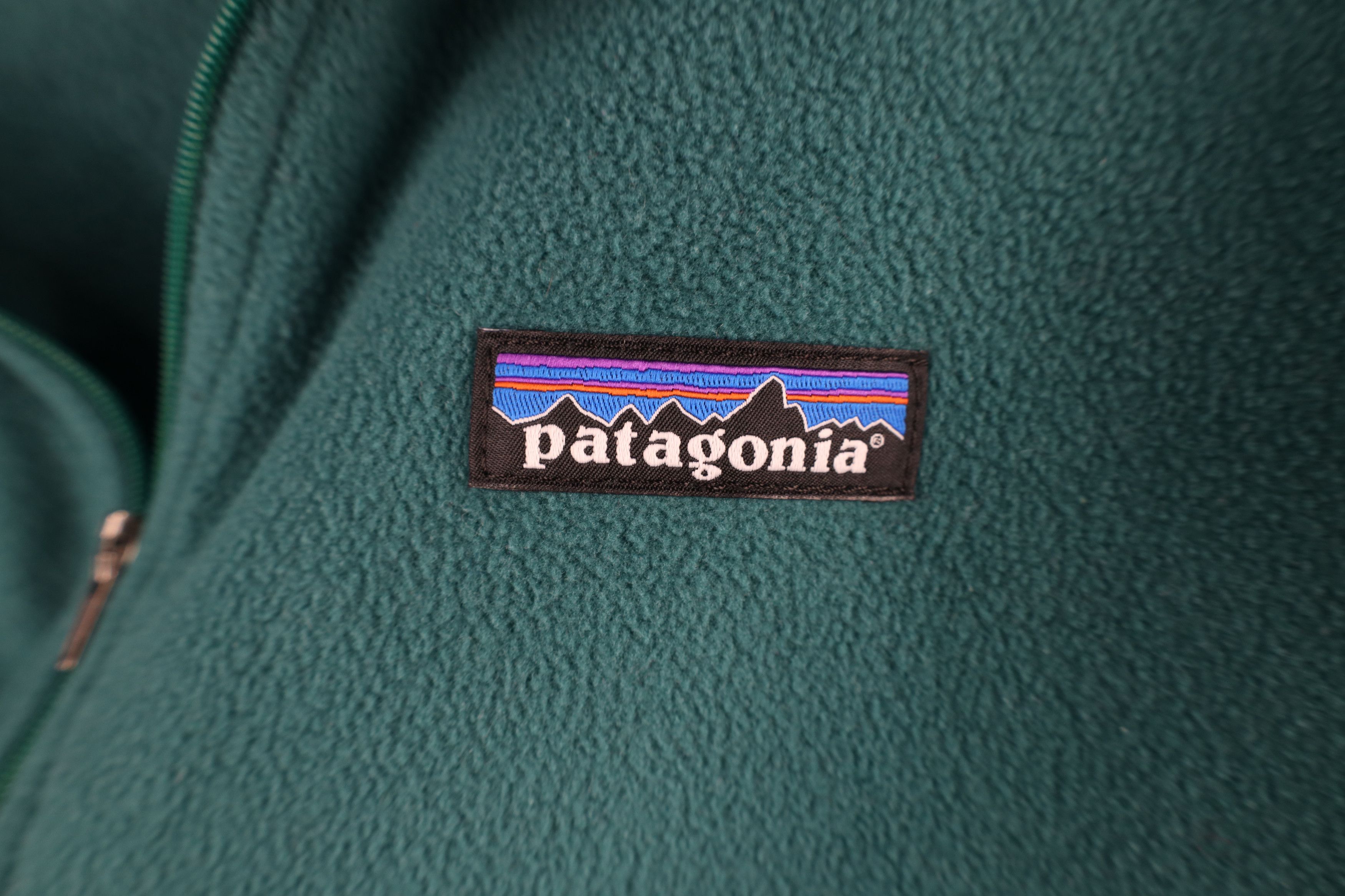 Patagonia × Vintage Patagonia Micro D 1/4 Zip Fleece Pullover Sweater Green Size L / US 10 / IT 46 - 5 Thumbnail