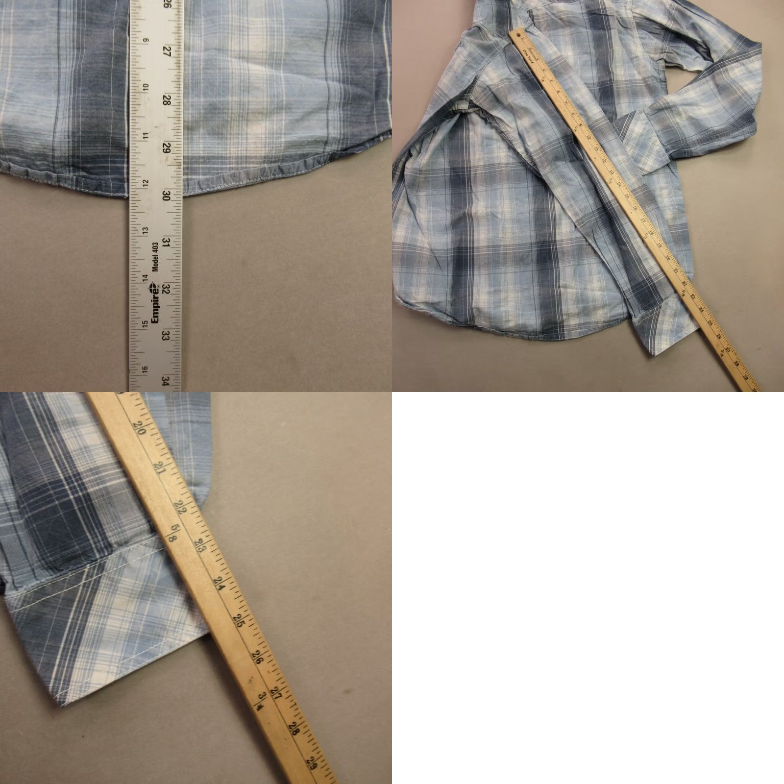 Ariat Ariat Shirt Mens Large Long Sleeve Button Front Plaid Pockets Blue Casual Size US L / EU 52-54 / 3 - 8 Thumbnail