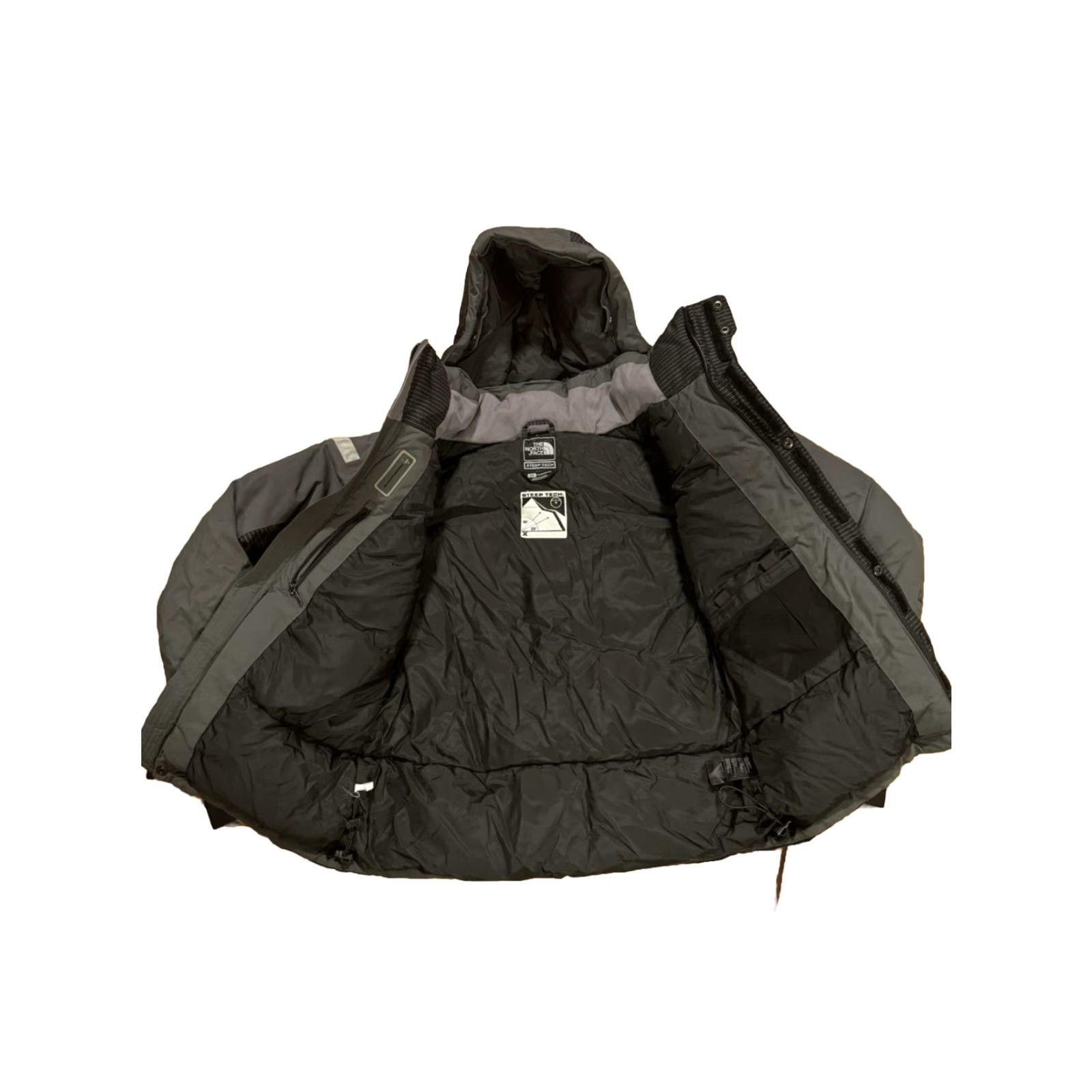 The North Face VINTAGE The North Face Steep Tech Ski Jacket Womens SM Black Gray 550 Down Insulated Regular Long Sleeve Zip Mid-Length Jacket Womens Size S / US 4 / IT 40 - 6 Thumbnail