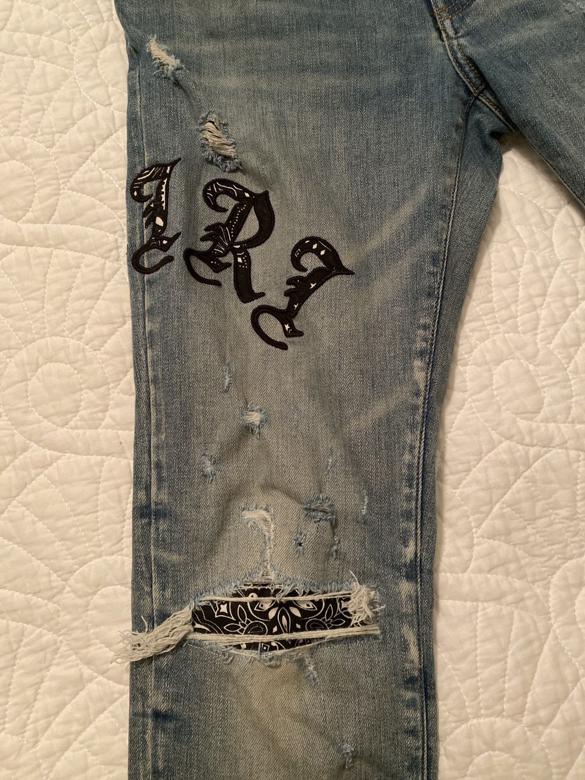 Amiri Amiri Jeans Old English Logo - Clay Indigo Size US 31 - 6 Thumbnail