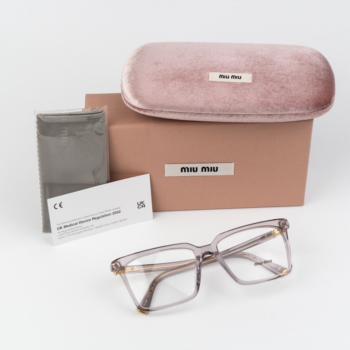 Miu Miu NEW Miu Miu MU08XV 12W1O1 Square Unisex Eyeglasses