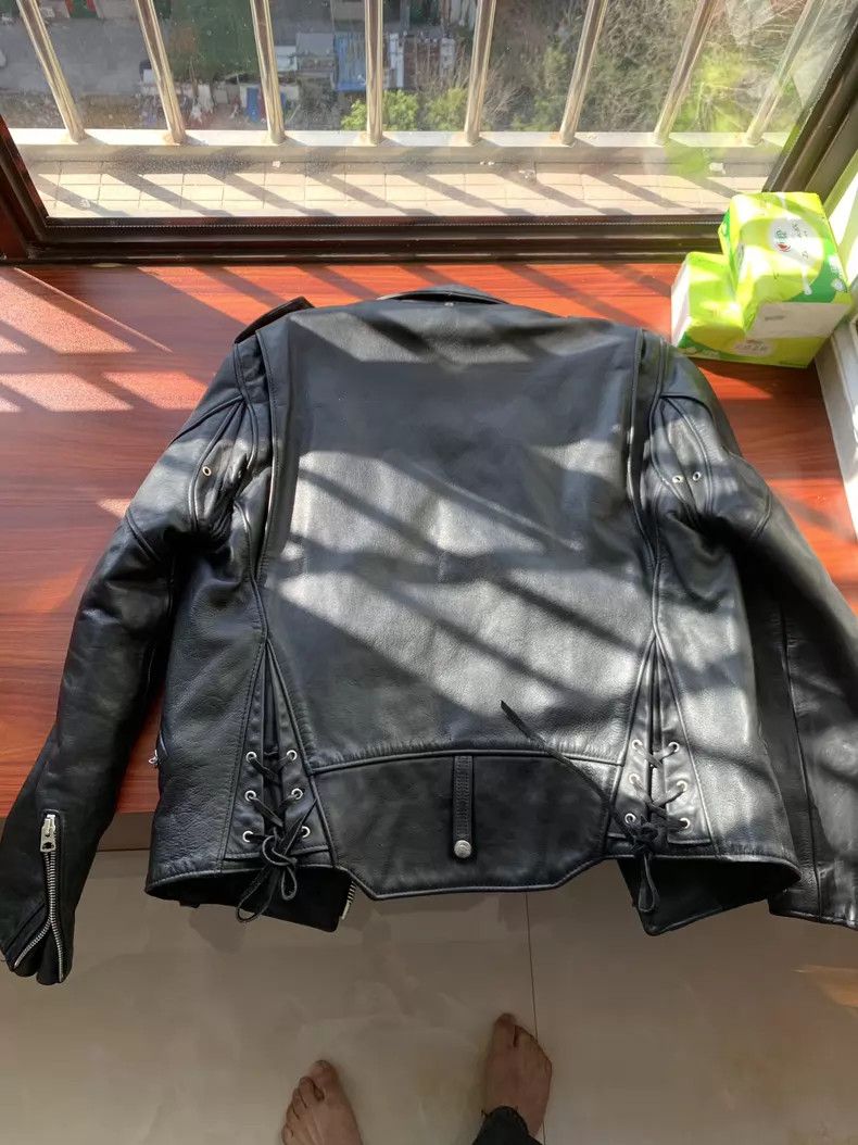 Schott Schott Cowhide cable-stayed locomotive leather coat Size US L / EU 52-54 / 3 - 5 Thumbnail