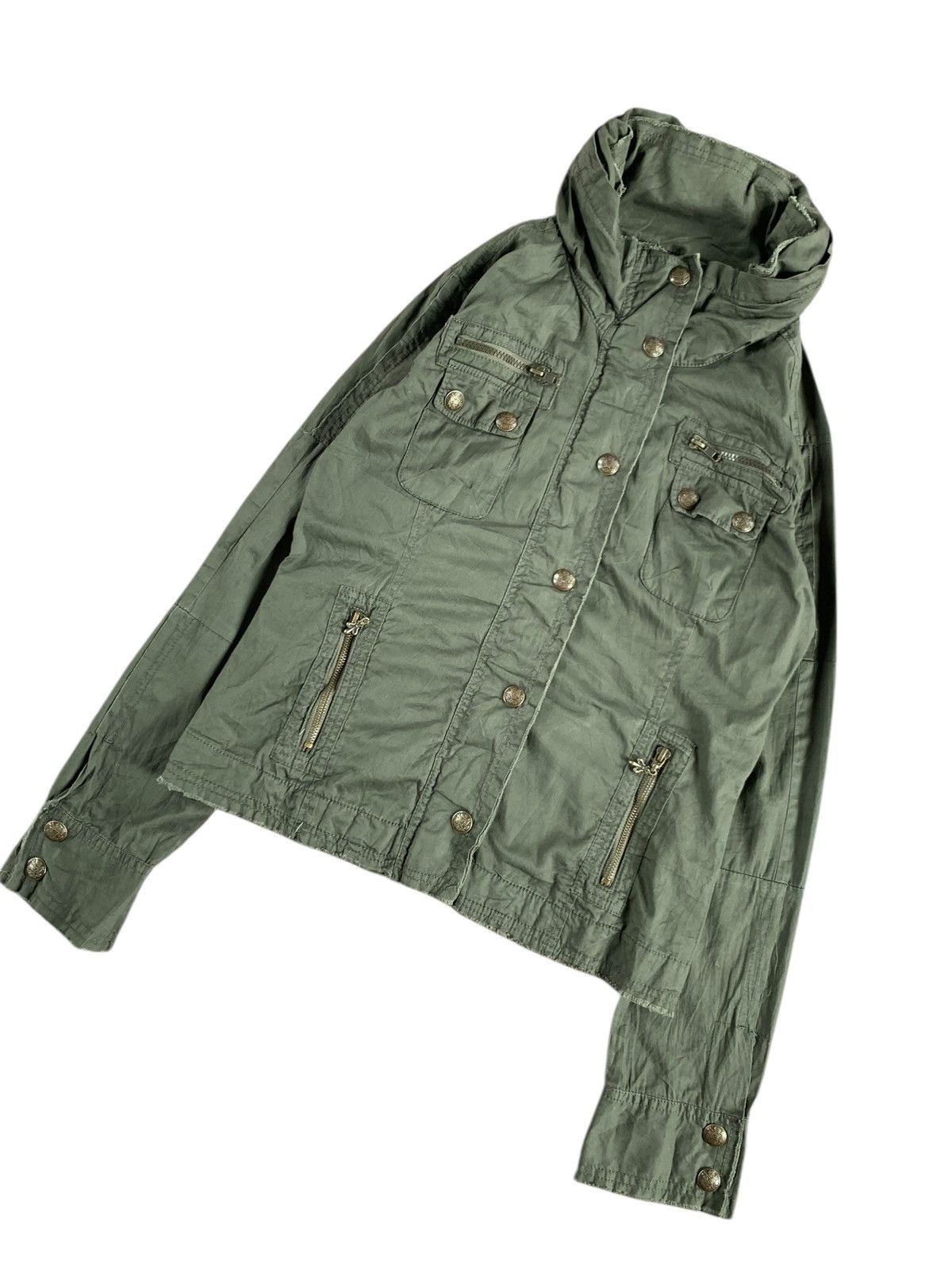 Le Grande Bleu (L.G.B.) 2000s y2k Cornflake bono jacket green army Size US L / EU 52-54 / 3 - 2 Thumbnail