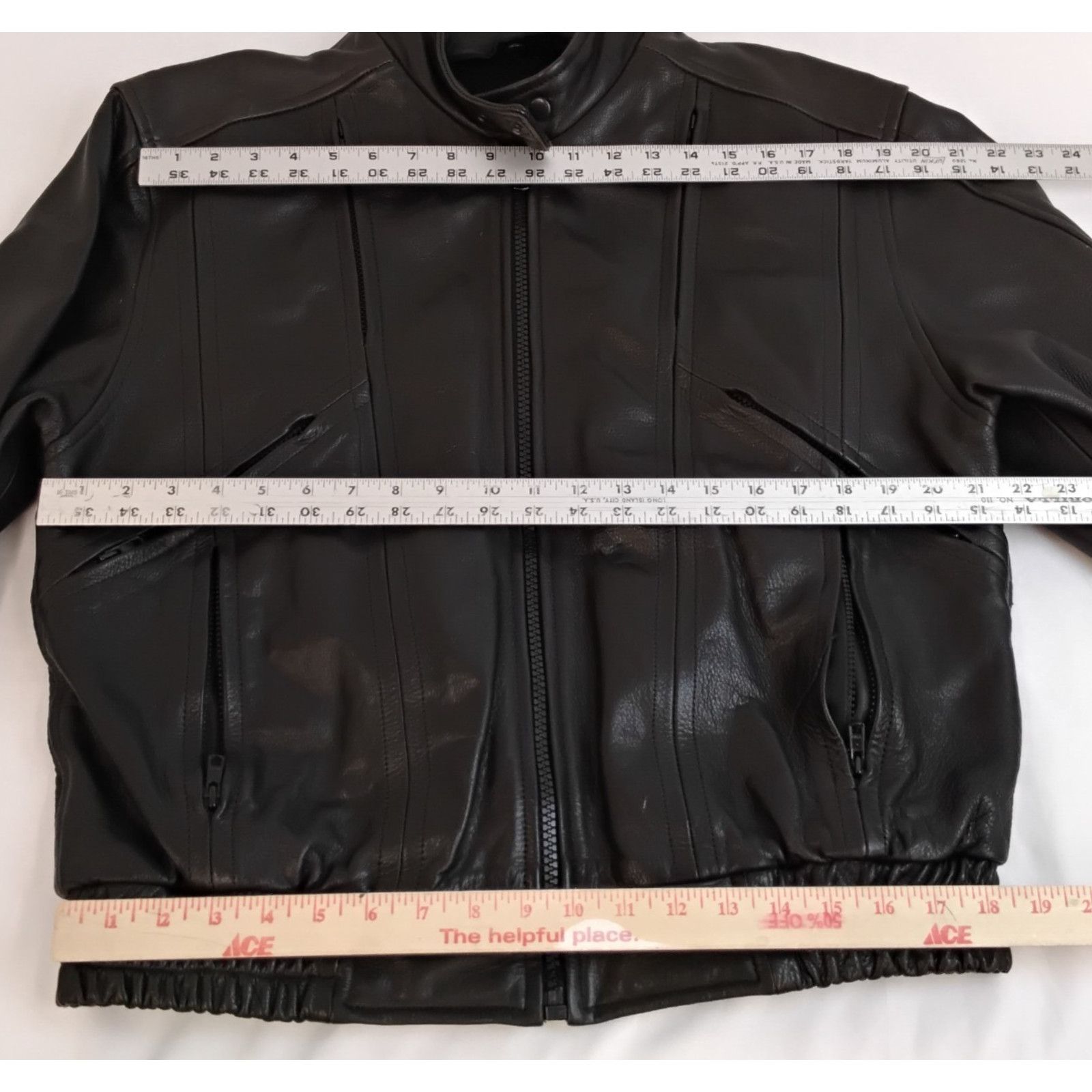 Other Mossi Leather Motto Jacket Men's 42 Black Mesh Lining Size US M / EU 48-50 / 2 - 9 Thumbnail