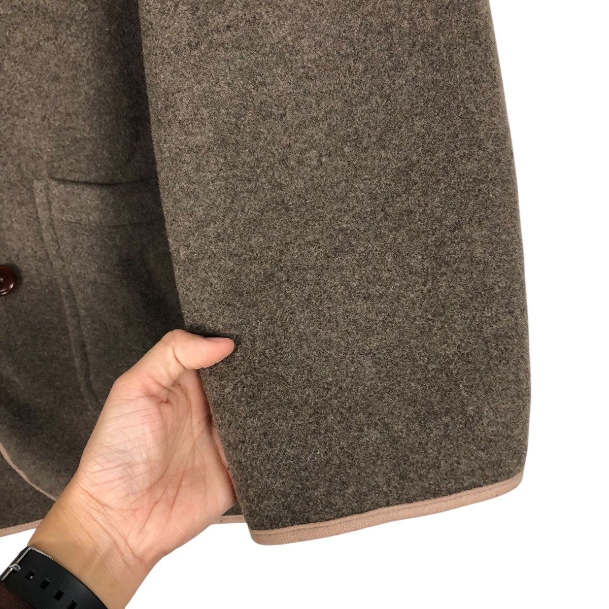 Vintage 📌Vintage Wool Chore Jacket Reversible Trussardi Jeans Size US XS / EU 42 / 0 - 18 Thumbnail