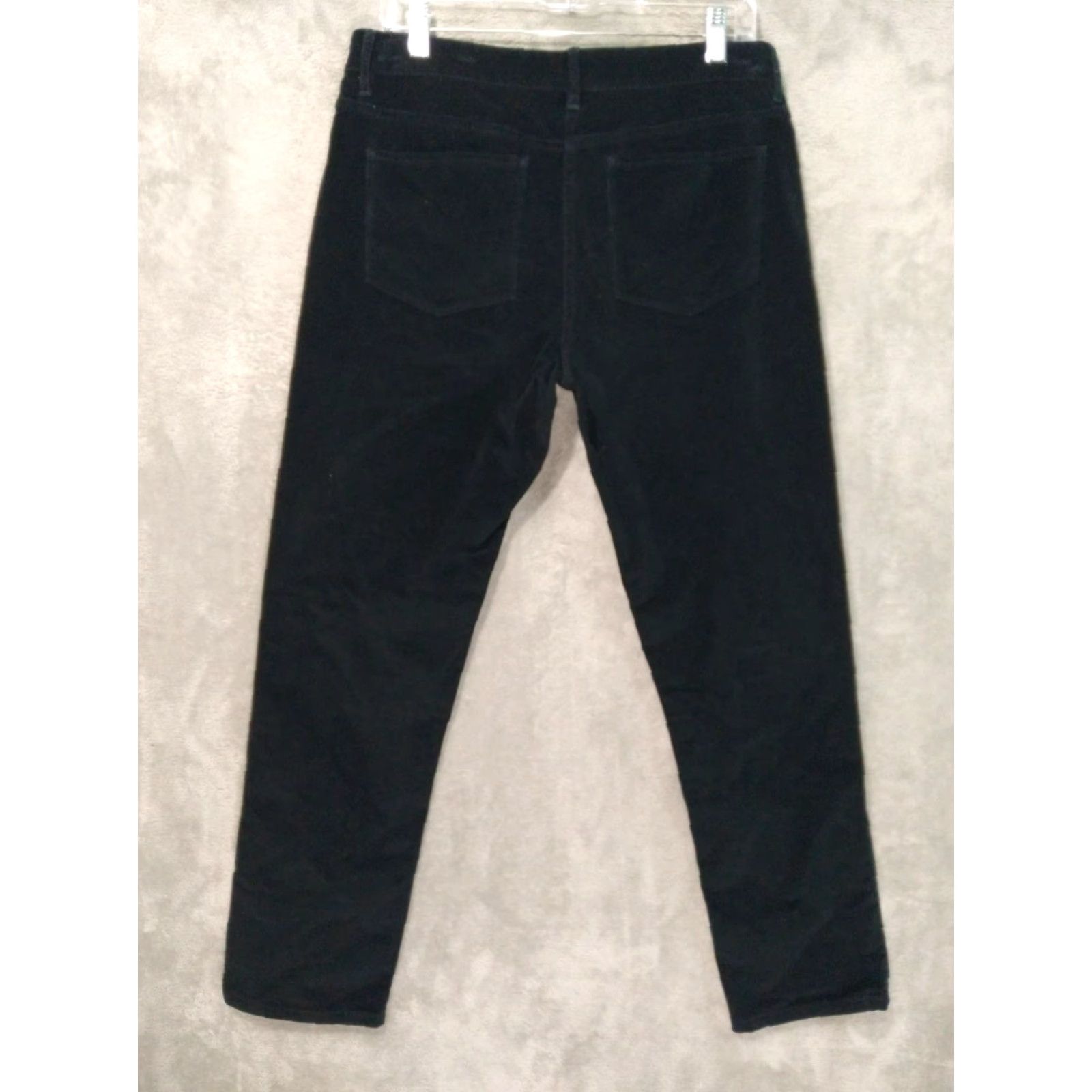 J. Jill J Jill Pants Womens 8 Black Corduroy Slim Straight Leg Mid Rise Stretch Size 30" / US 8 / IT 44 - 2 Thumbnail