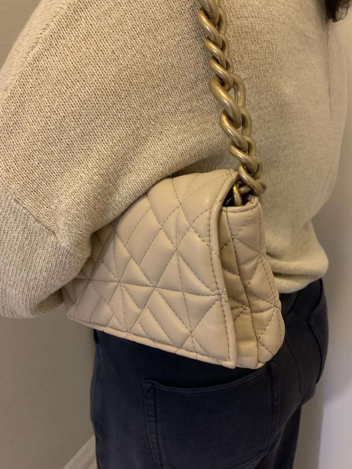 Zara Zara- Luxury Quilted Chunky Chain Shoulder Bag Size ONE SIZE - 7 Thumbnail