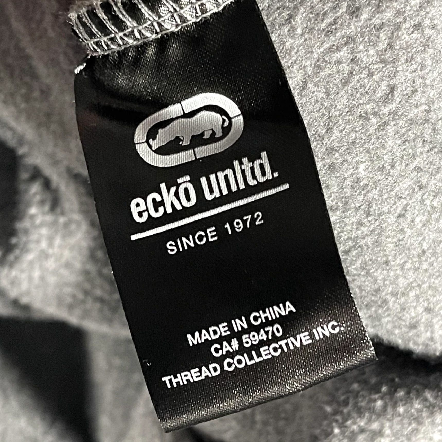 Ecko Unltd. Ecko Unltd Hoodie Mens XL Gray Full Zip Fleece Sleeve Graphic Streetwear Size US XL / EU 56 / 4 - 6 Thumbnail